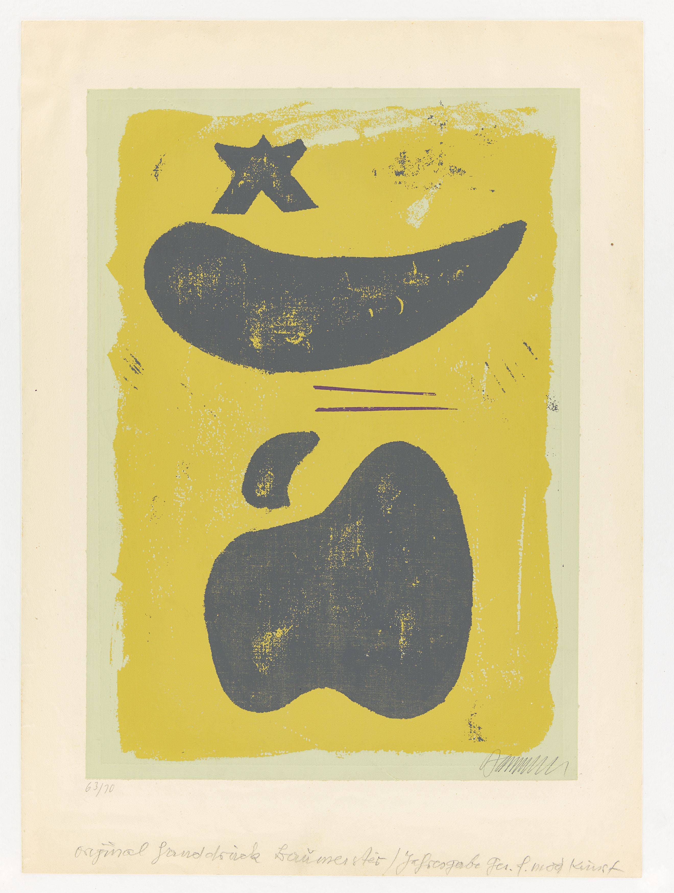 This picture shows the following artwork: Willi Baumeister. ”Ideogramm”. 1952.