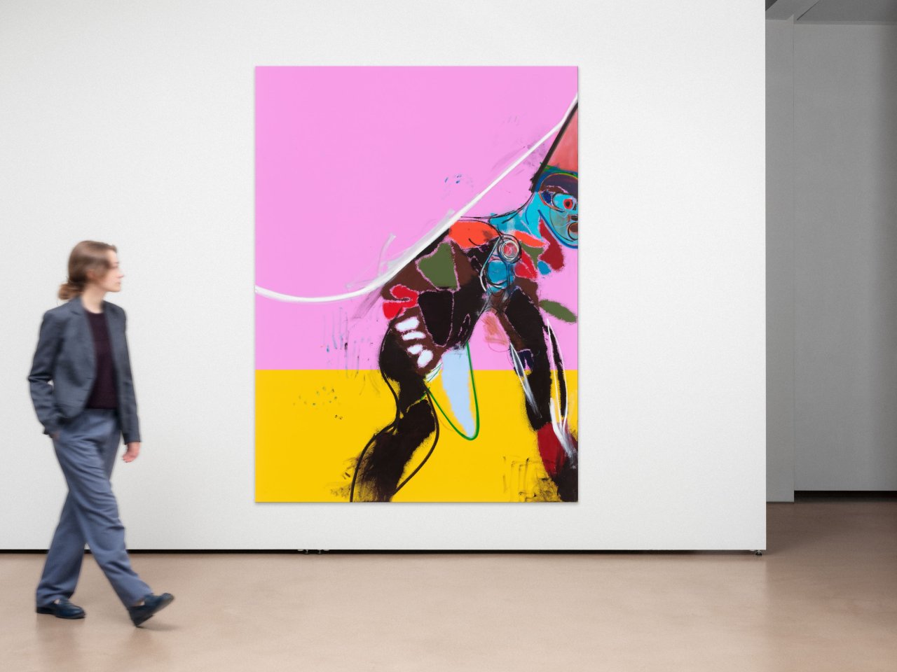 Auf diesem Bild ist das folgende Kunstwerk zu sehen: Daniel Richter. „YESTERDAY´S NEWS“. 2021.