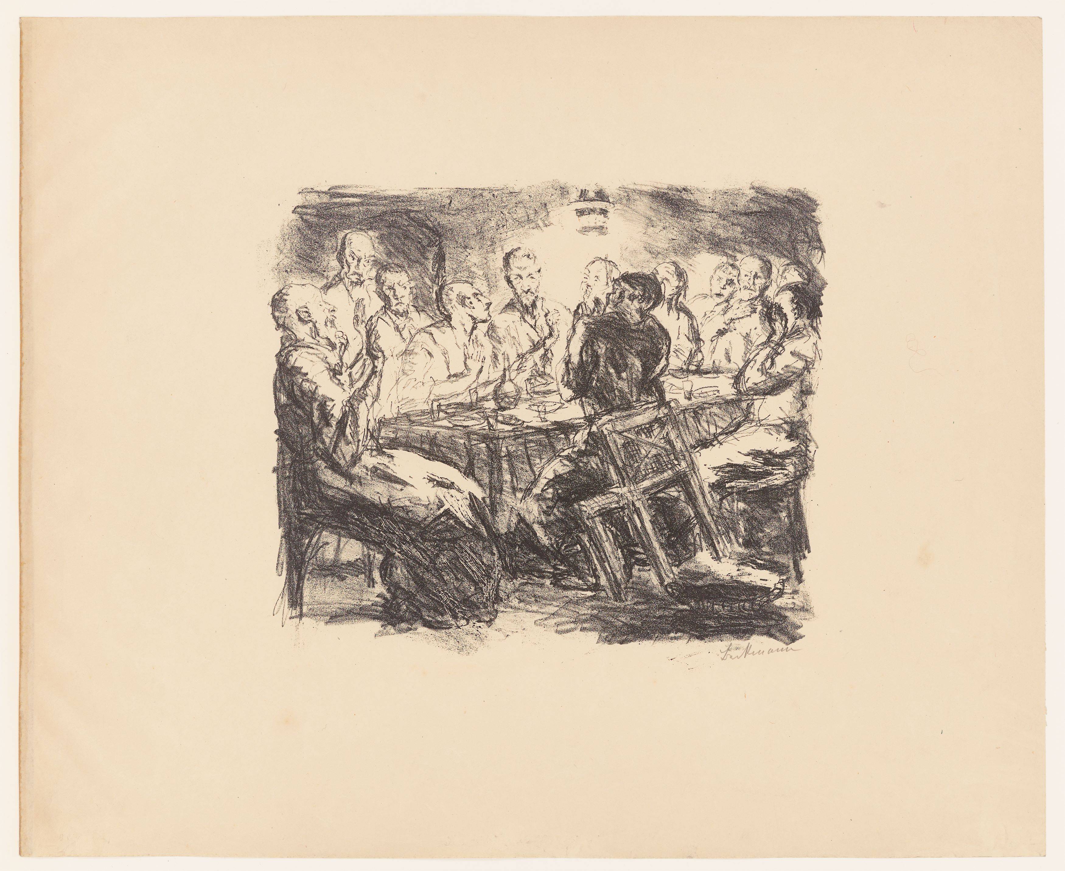 Auf diesem Bild ist das folgende Kunstwerk zu sehen: Max Beckmann. „Sechs Lithographien zum Neuen Testament“. 1911/17.
