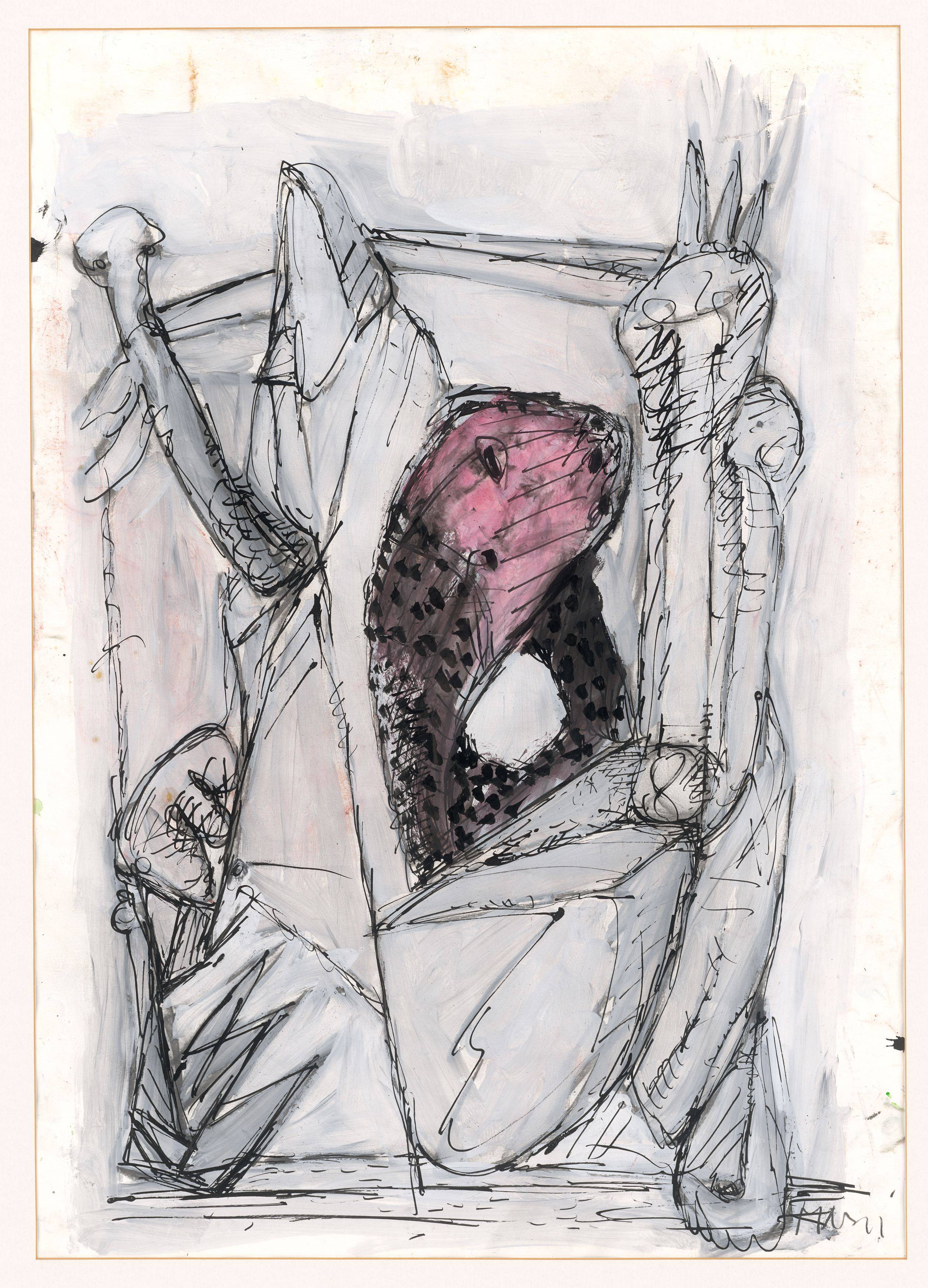 Auf diesem Bild ist das folgende Kunstwerk zu sehen: Markus Lüpertz. Ohne Titel. 1970er-Jahre.