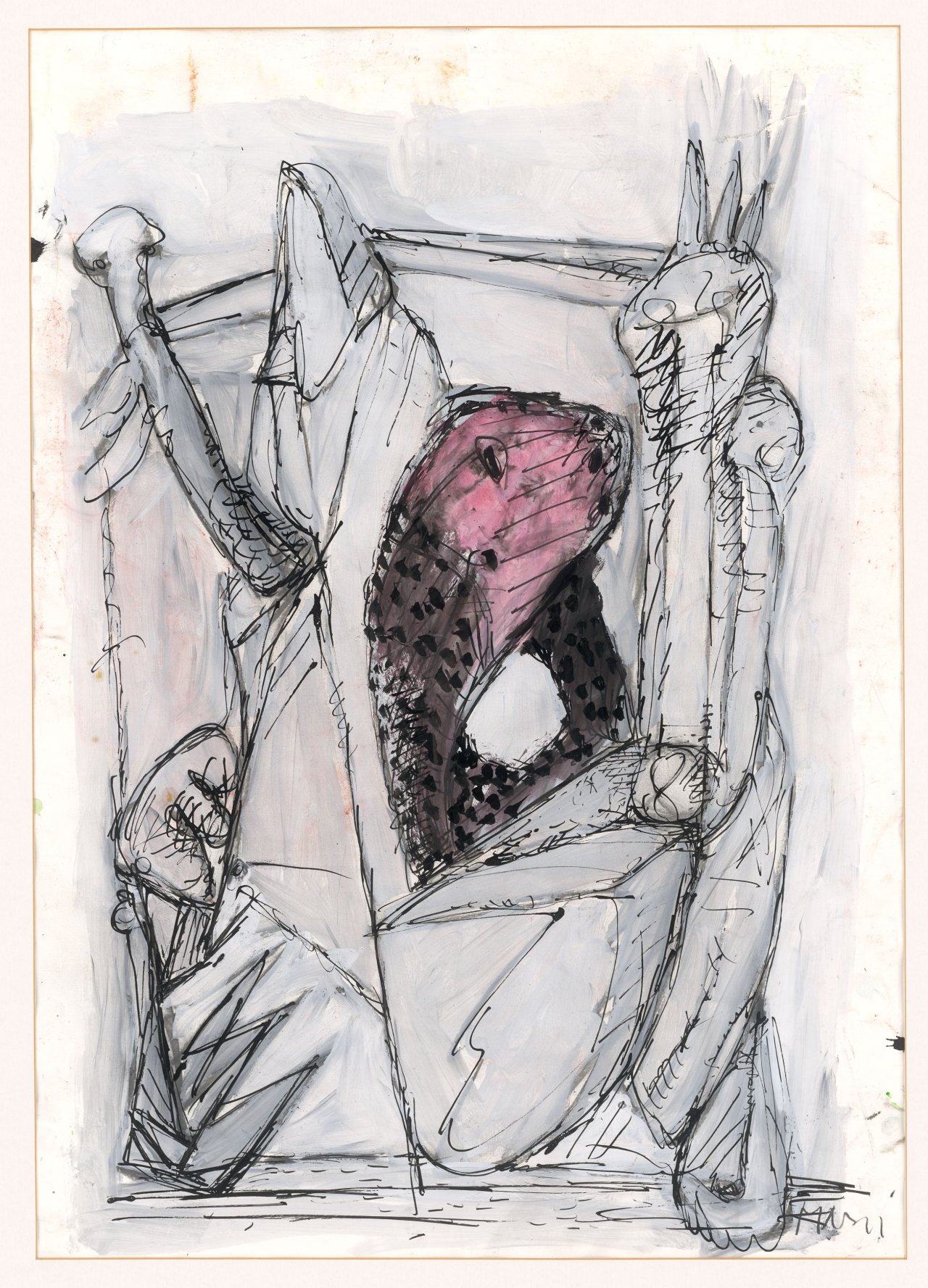 Auf diesem Bild ist das folgende Kunstwerk zu sehen: Markus Lüpertz. Ohne Titel. 1970er-Jahre.