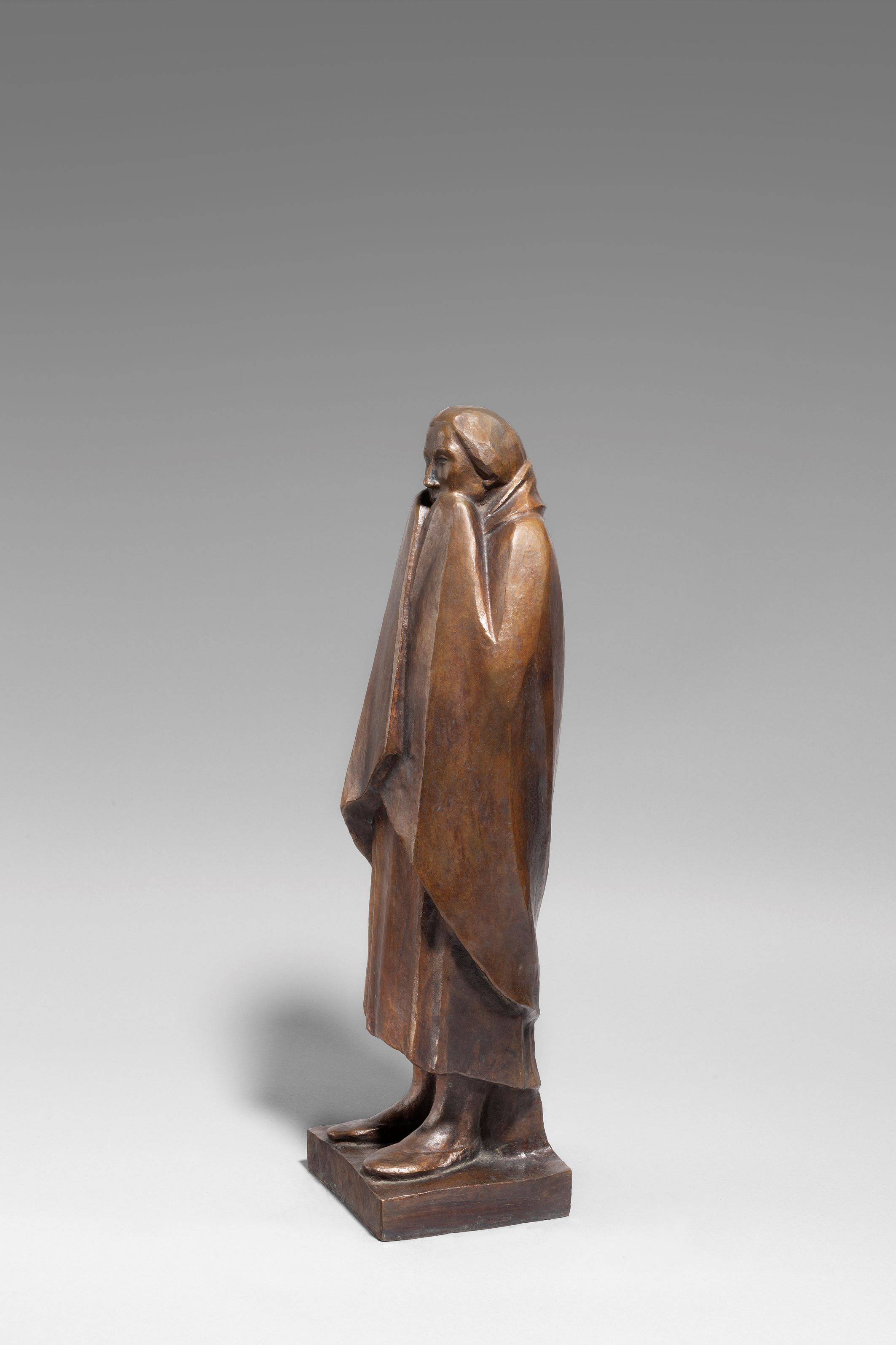 Auf diesem Bild ist das folgende Kunstwerk zu sehen: Ernst Barlach. „Frierendes Mädchen“. 1916.