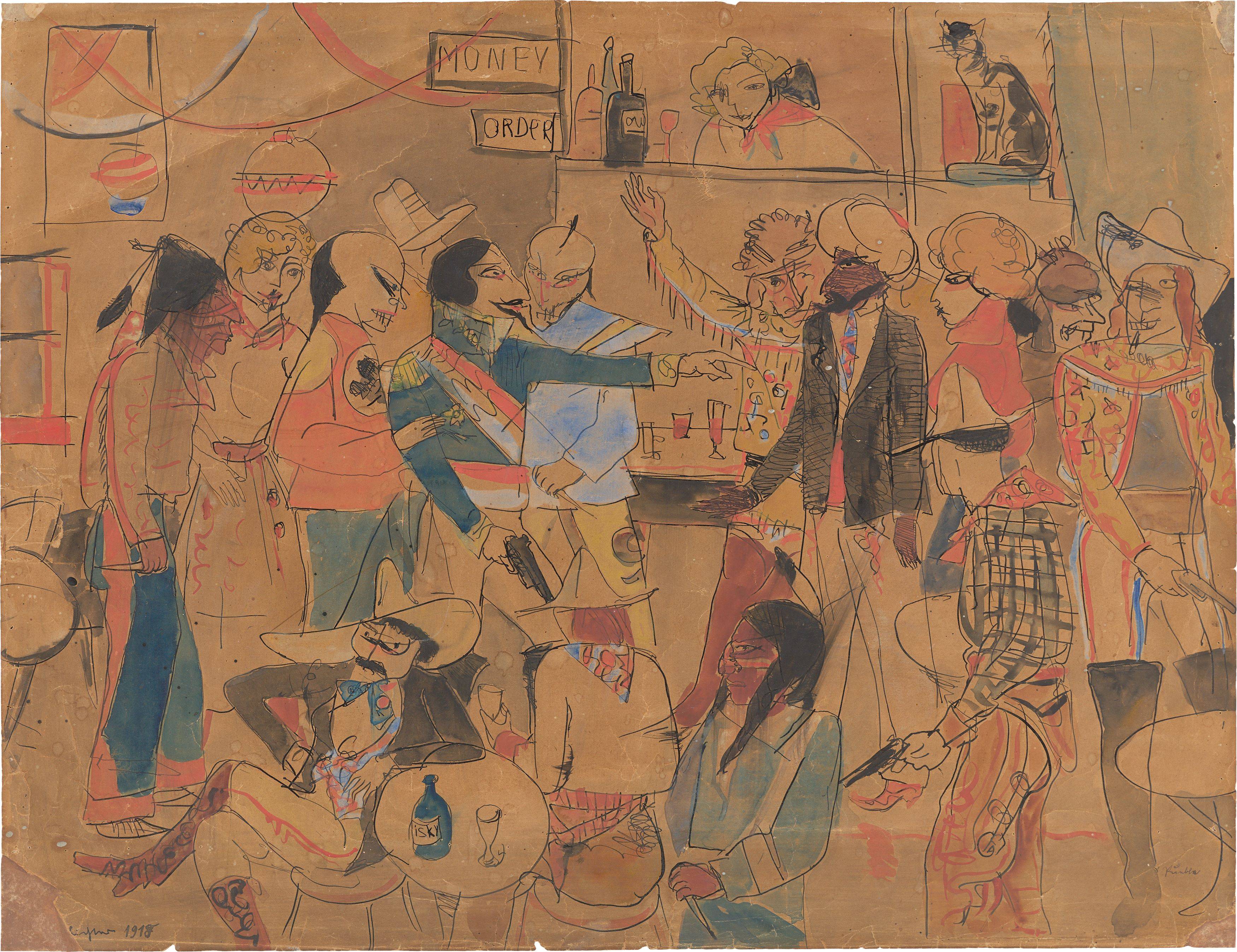 Auf diesem Bild ist das folgende Kunstwerk zu sehen: Rudolf Schlichter. „Rumble“ (Le Vicômte de Halifax). 1918.