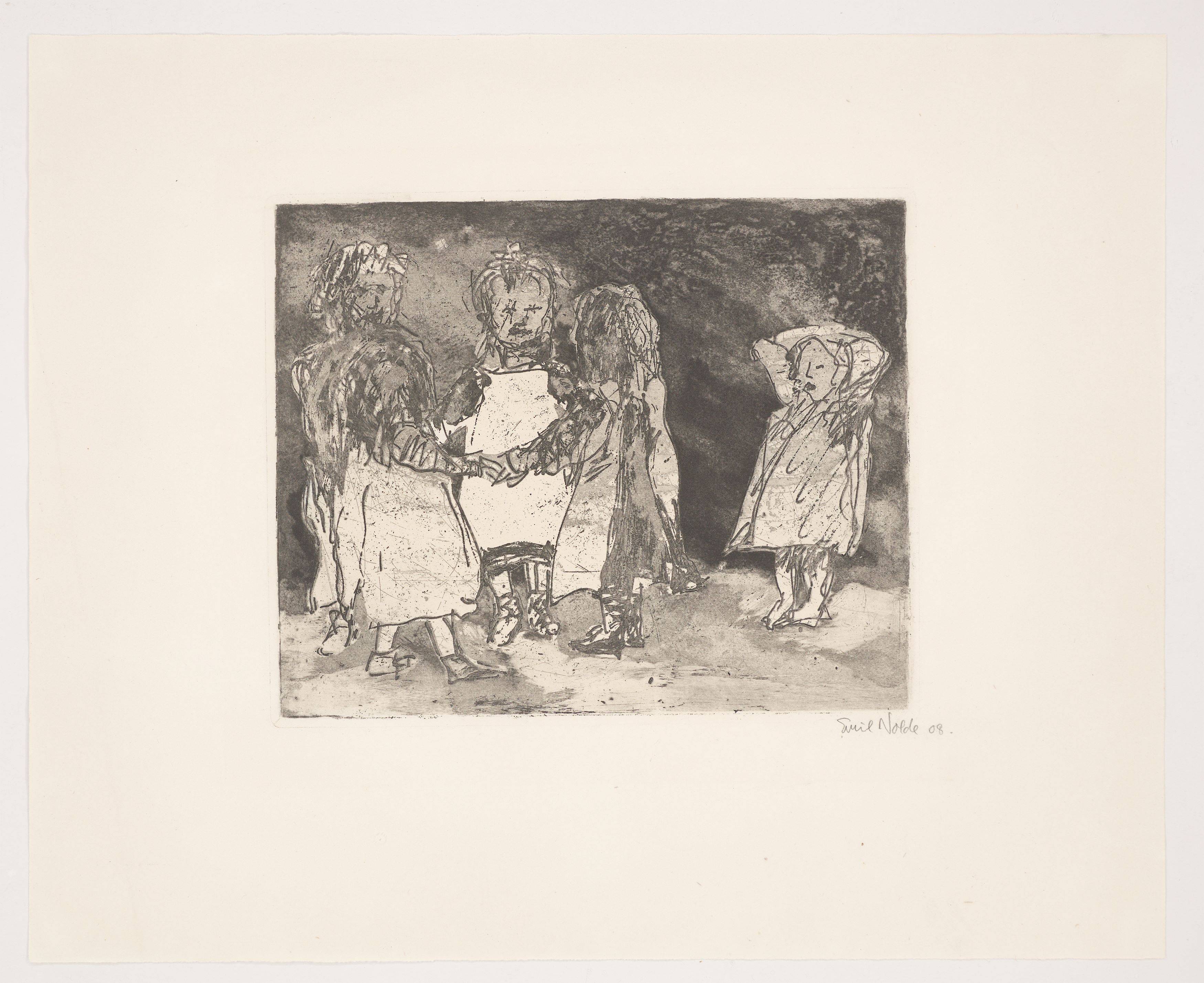 This picture shows the following artwork: Emil Nolde. „Ringelreihe“. 1908.