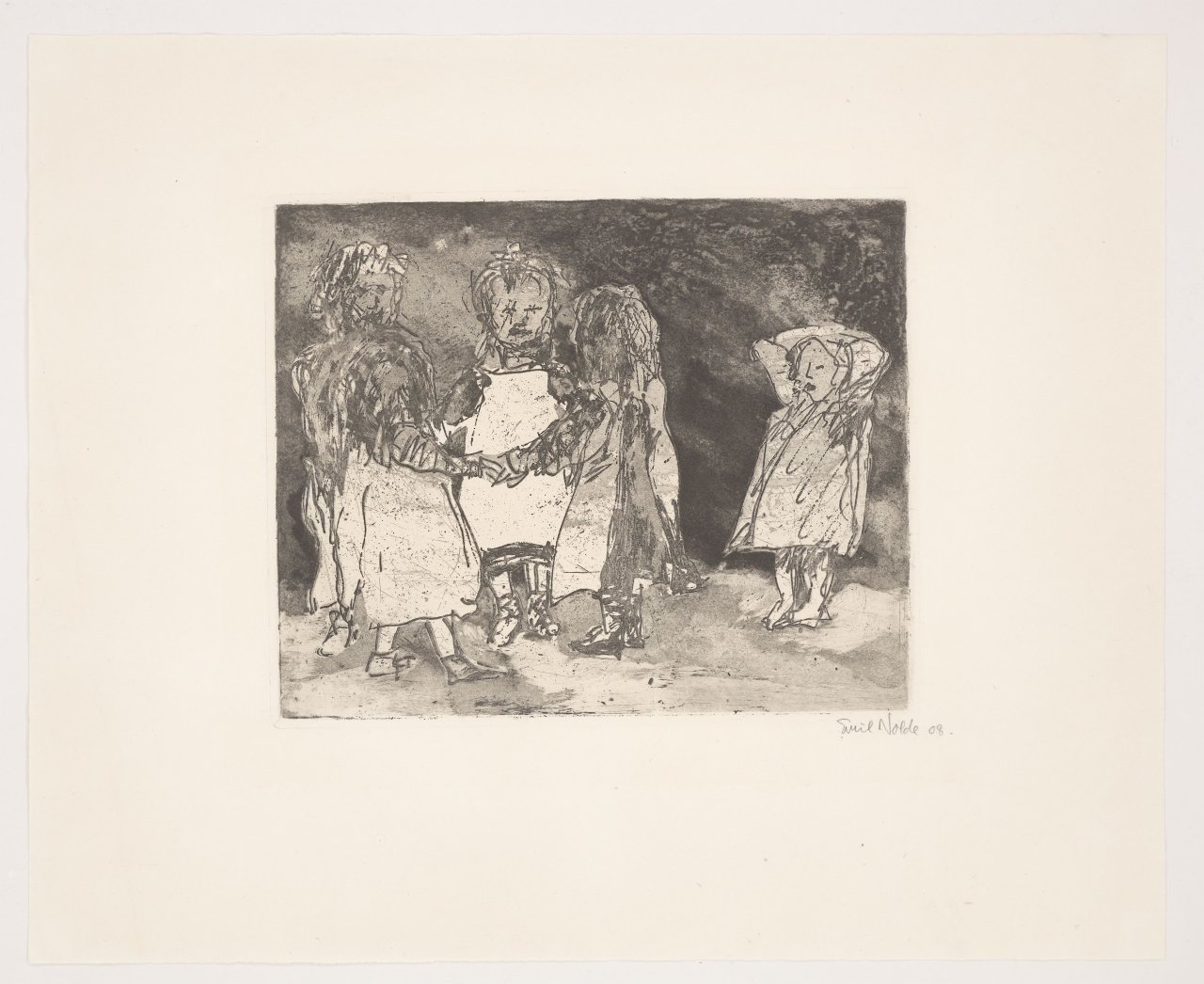 This picture shows the following artwork: Emil Nolde. „Ringelreihe“. 1908.