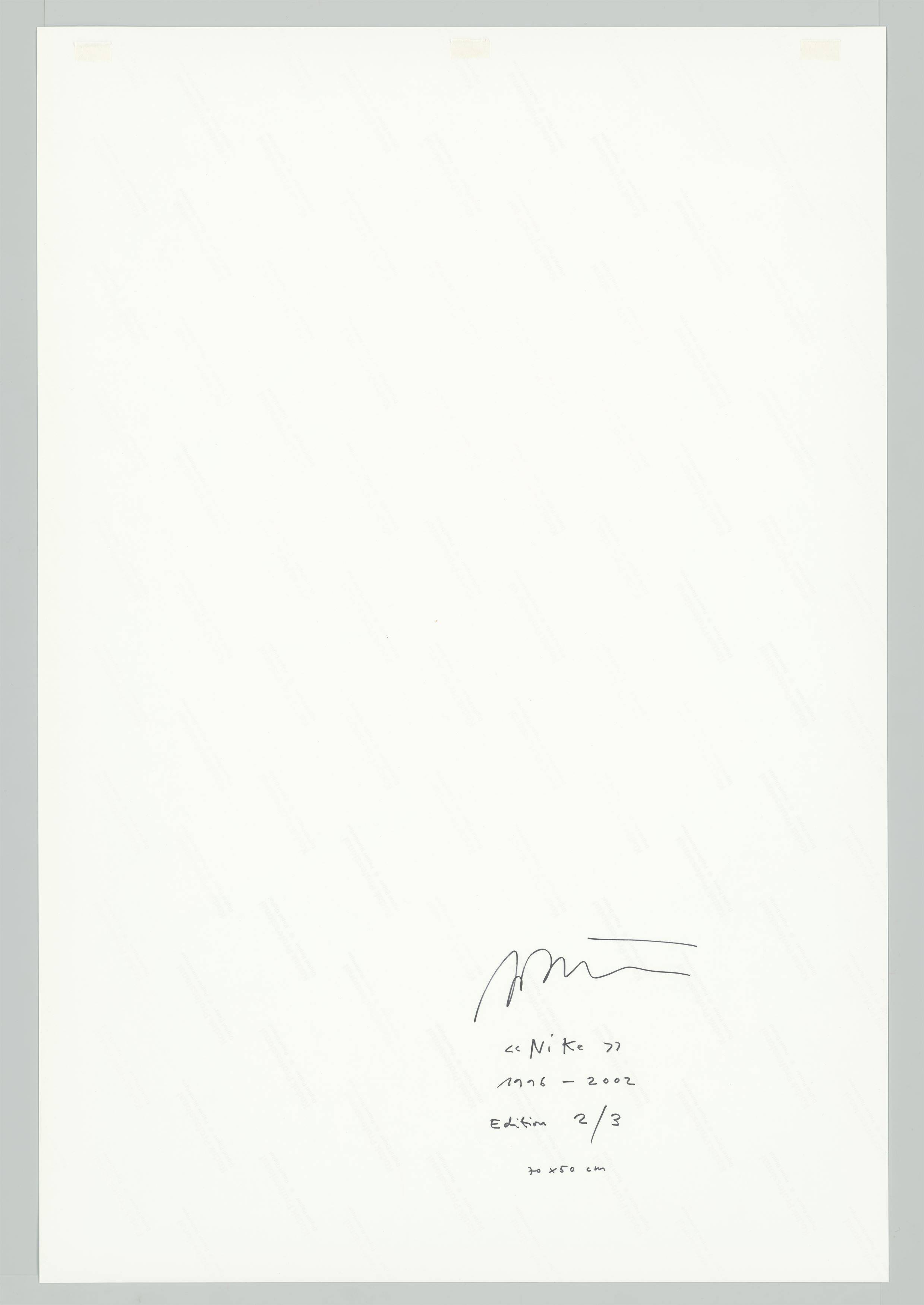 This picture shows the following artwork: Daniele Buetti. ”Nike”, from the series ”Looking for Love”. 1996–2002.