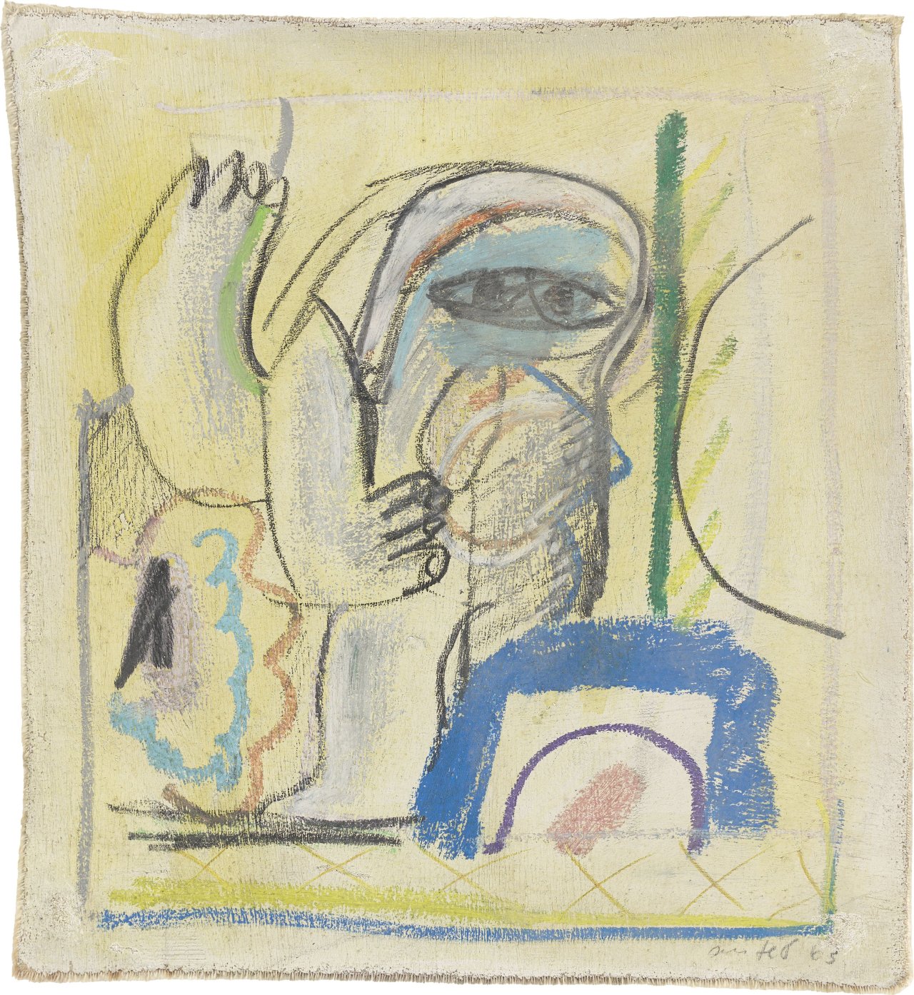 This picture shows the following artwork: Horst Antes. Untitled. 1963.