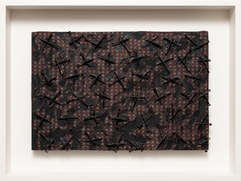 This picture shows the following artwork: Günther Uecker. ”Verborgen 4”. 2007.