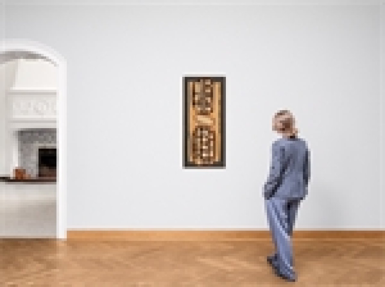 Auf diesem Bild ist das folgende Kunstwerk zu sehen: Bruno Goller. Hölzer. 1957.