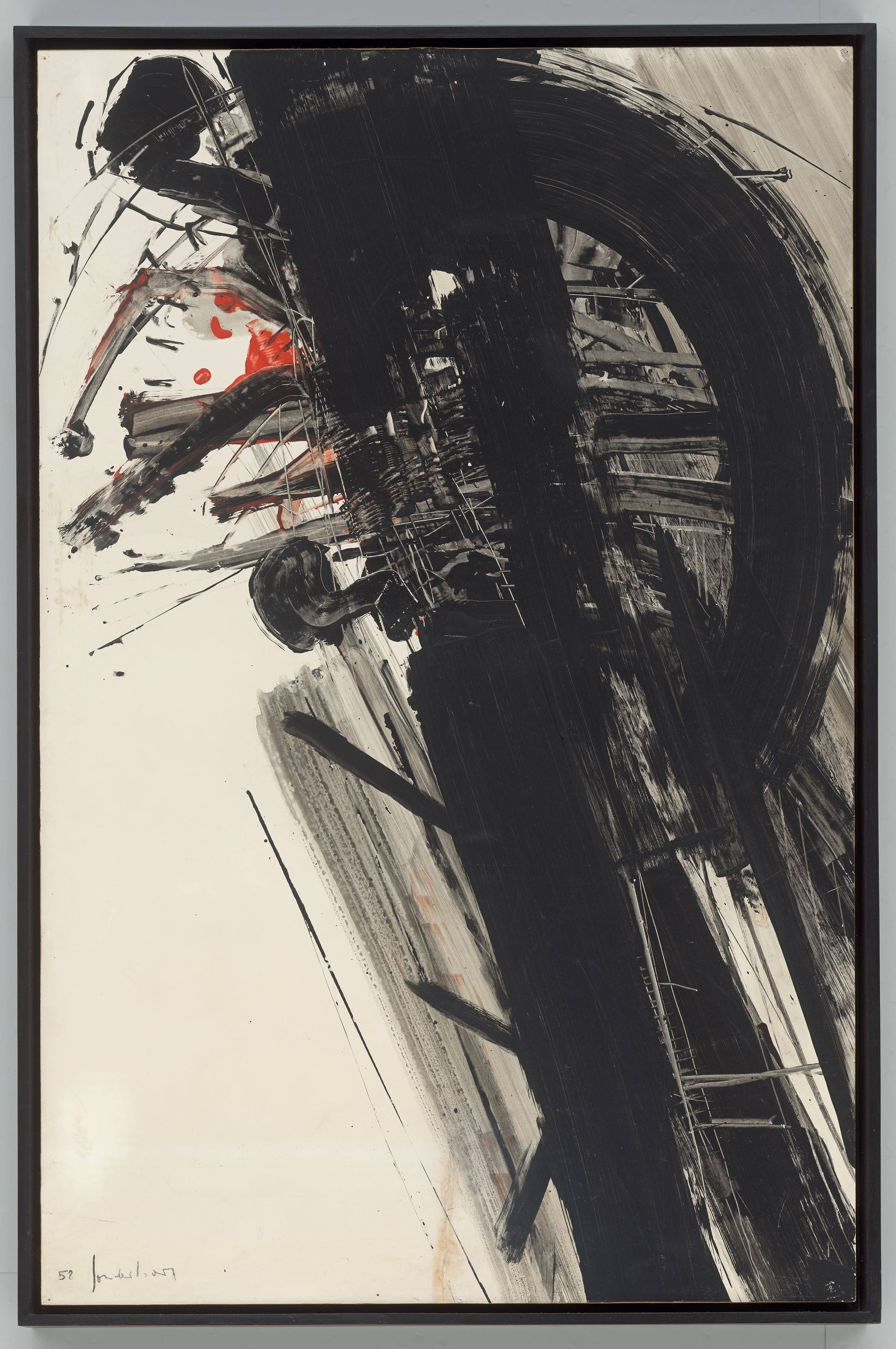 This picture shows the following artwork: K.R.H. Sonderborg. Untitled. 1958.