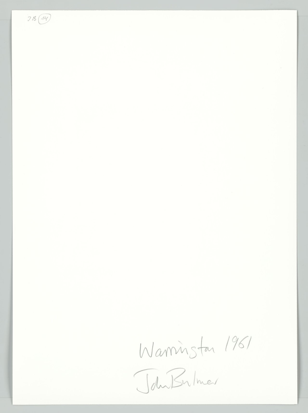 This picture shows the following artwork: John Bulmer. From the series ”Warrington”. 1961.