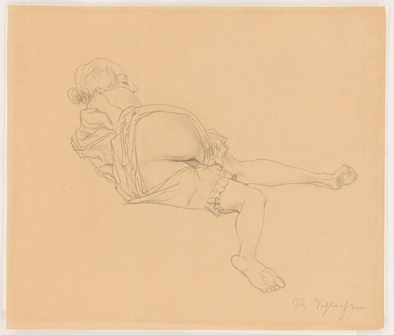 Auf diesem Bild ist das folgende Kunstwerk zu sehen: Rudolf Schlichter. Liegende. Um 1925/26.