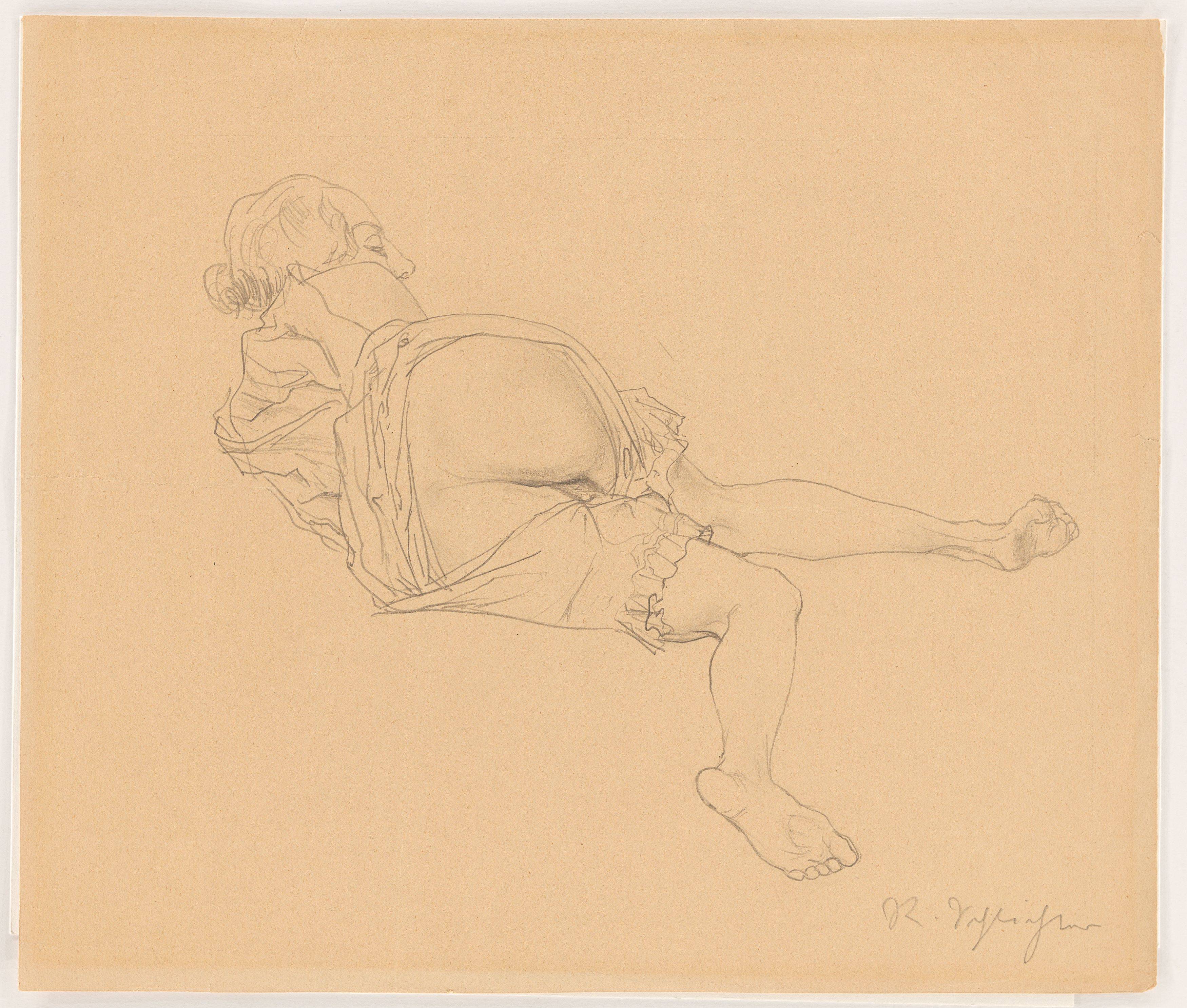 Auf diesem Bild ist das folgende Kunstwerk zu sehen: Rudolf Schlichter. Liegende. Um 1925/26.