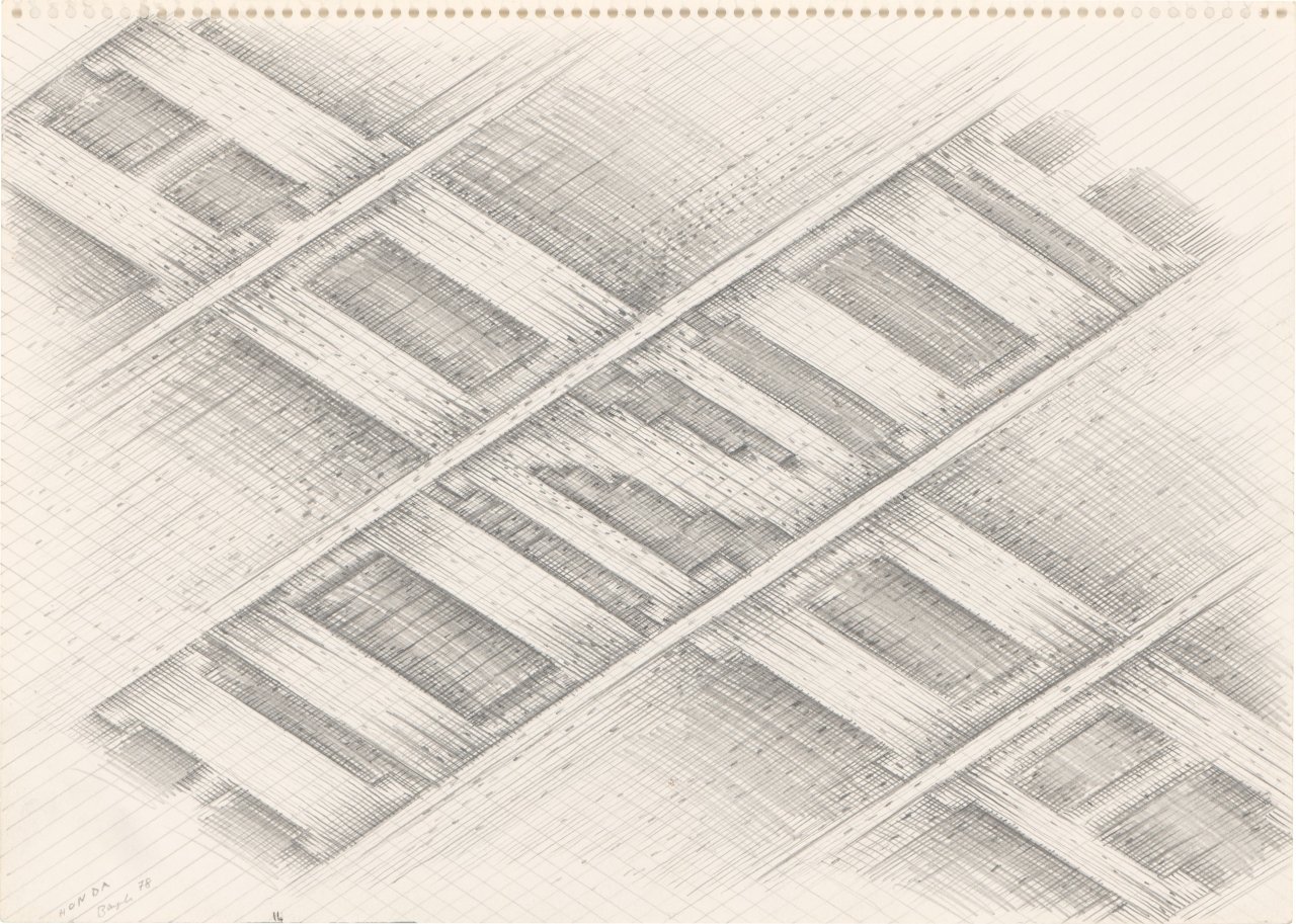 This picture shows the following artwork: Thomas Bayrle. ”HONDA”. 1978.