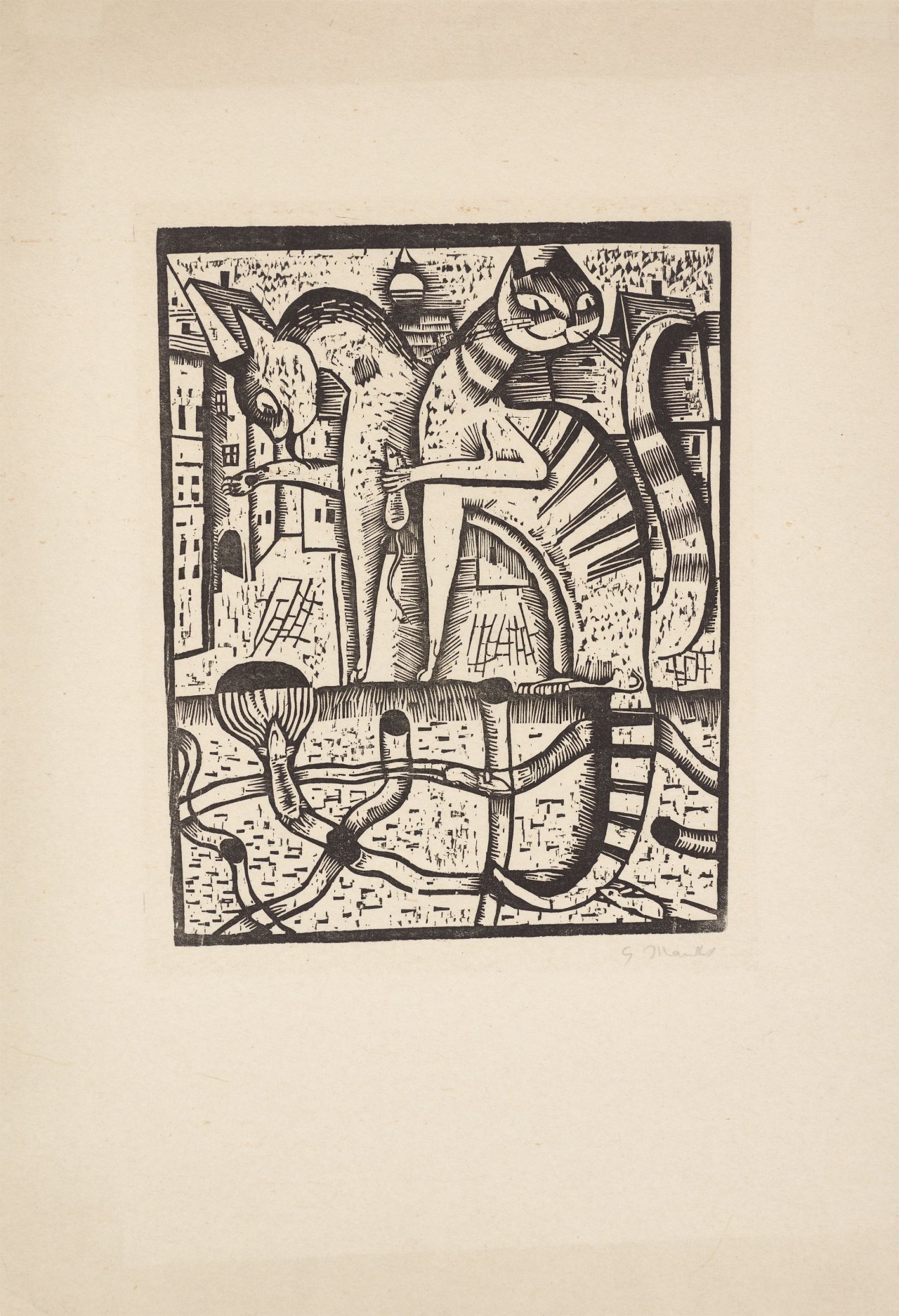 Auf diesem Bild ist das folgende Kunstwerk zu sehen: Gerhard Marcks. „Hohe Herrschaften“. 1922.