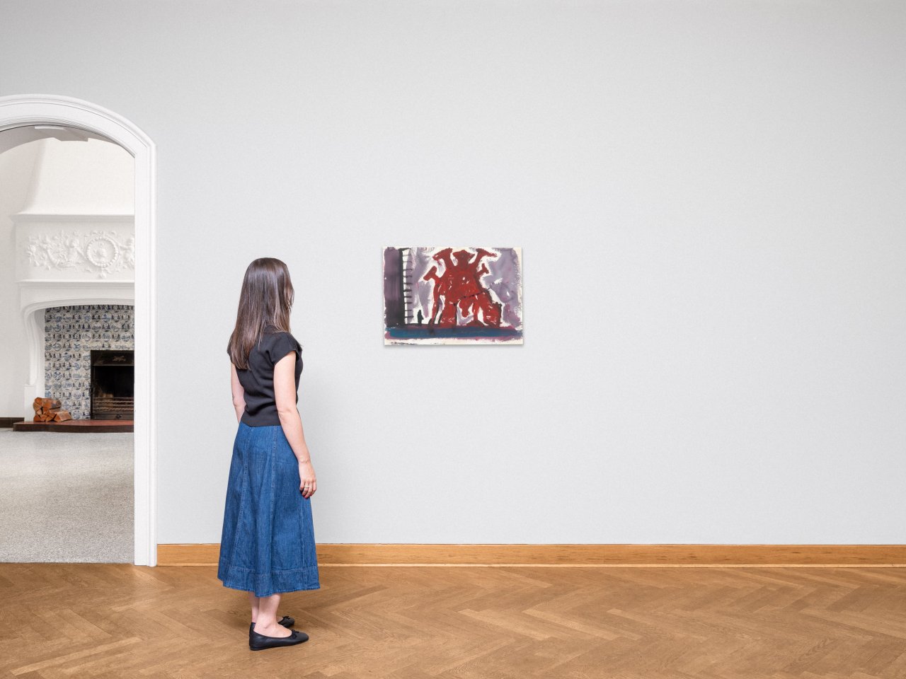 Auf diesem Bild ist das folgende Kunstwerk zu sehen: A.R. Penck. „Entwurf für eine Sculptur L“.