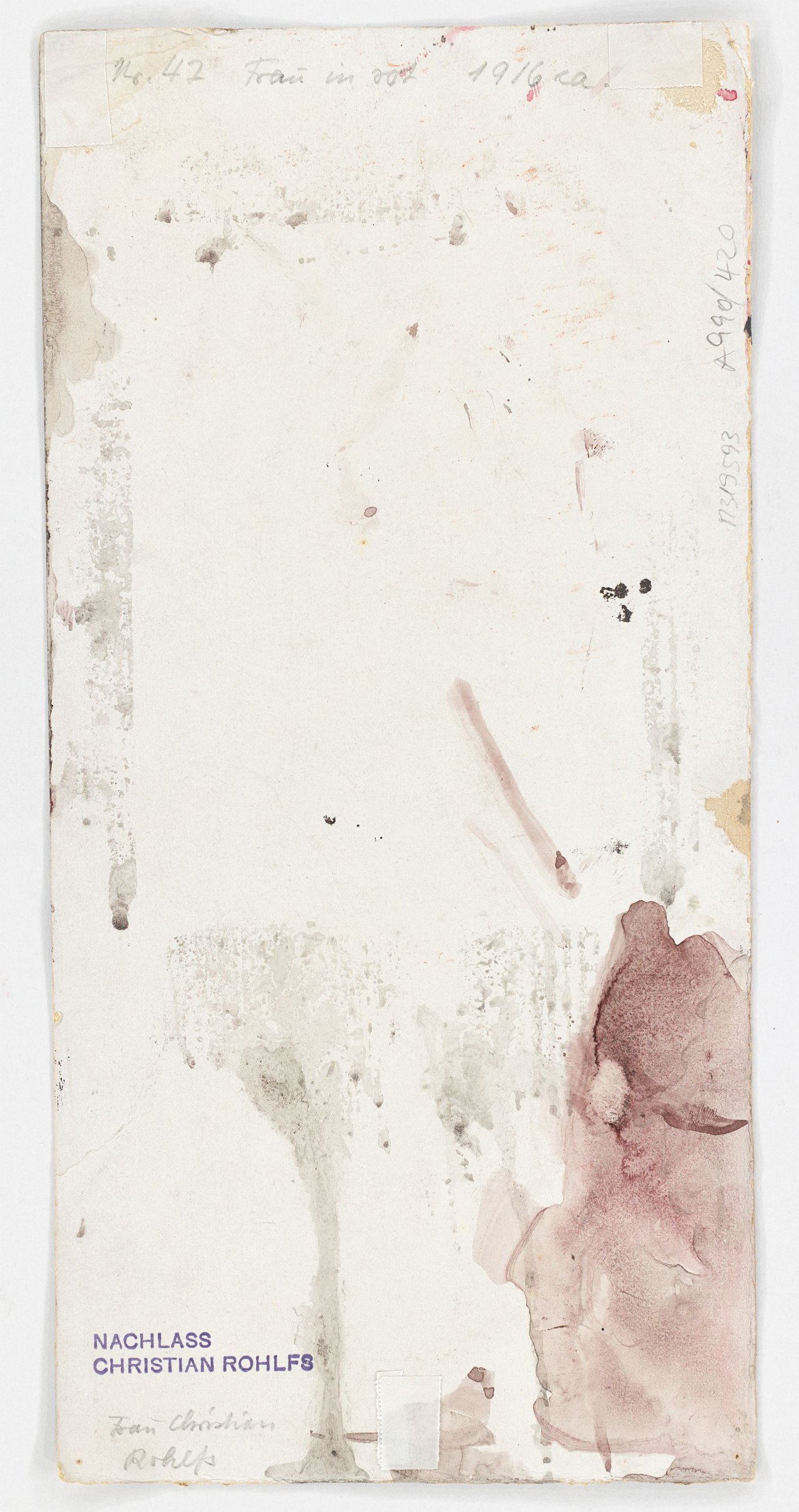 Auf diesem Bild ist das folgende Kunstwerk zu sehen: Christian Rohlfs. „Frau in rot“. Um 1916.