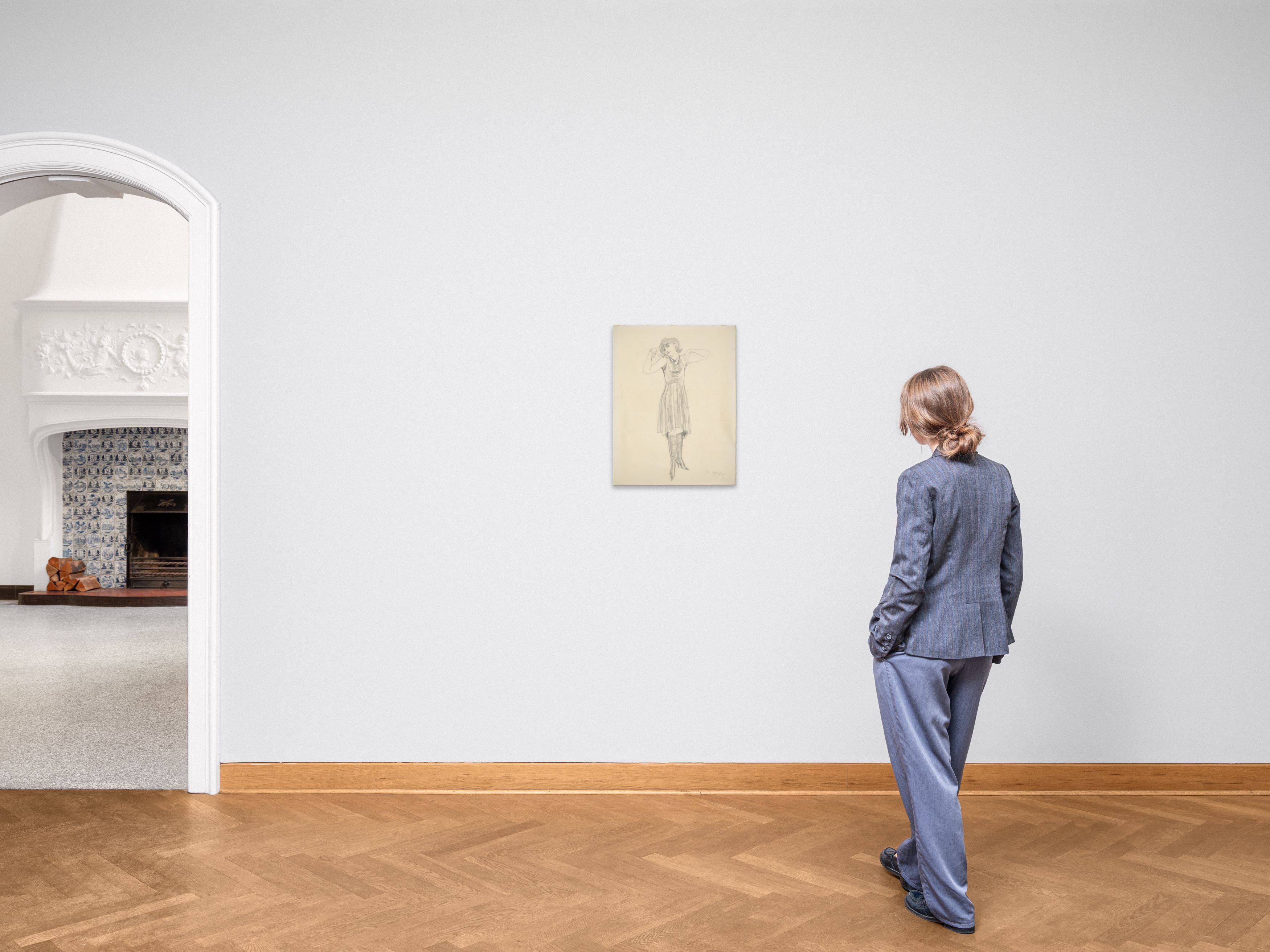 Auf diesem Bild ist das folgende Kunstwerk zu sehen: Rudolf Schlichter. Stehende in Knöpfstiefeln (Speedy). 1927/28.