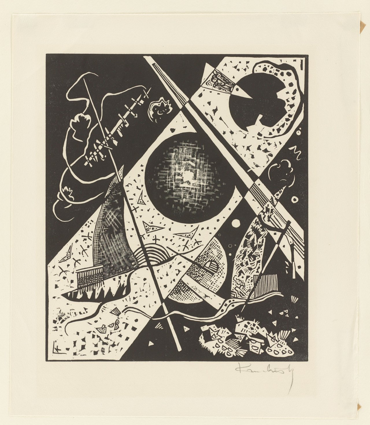 Auf diesem Bild ist das folgende Kunstwerk zu sehen: Wassily Kandinsky. „Kleine Welten VI“. 1922.