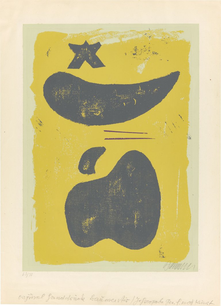 This picture shows the following artwork: Willi Baumeister. ”Ideogramm”. 1952.