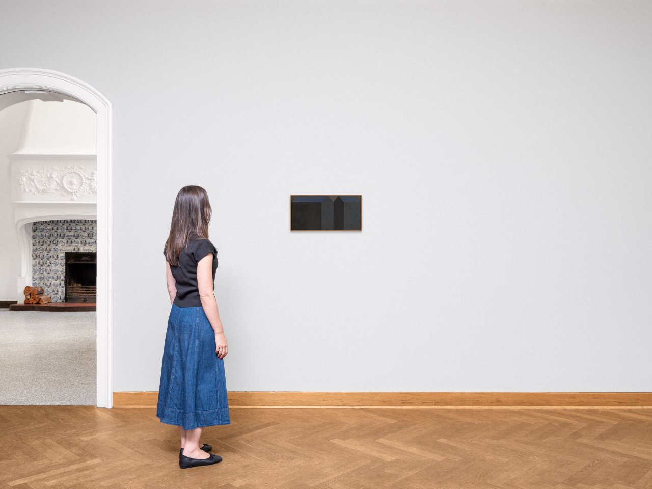 Auf diesem Bild ist das folgende Kunstwerk zu sehen: Horst Antes. „Häuserpaar 2“. 1989.