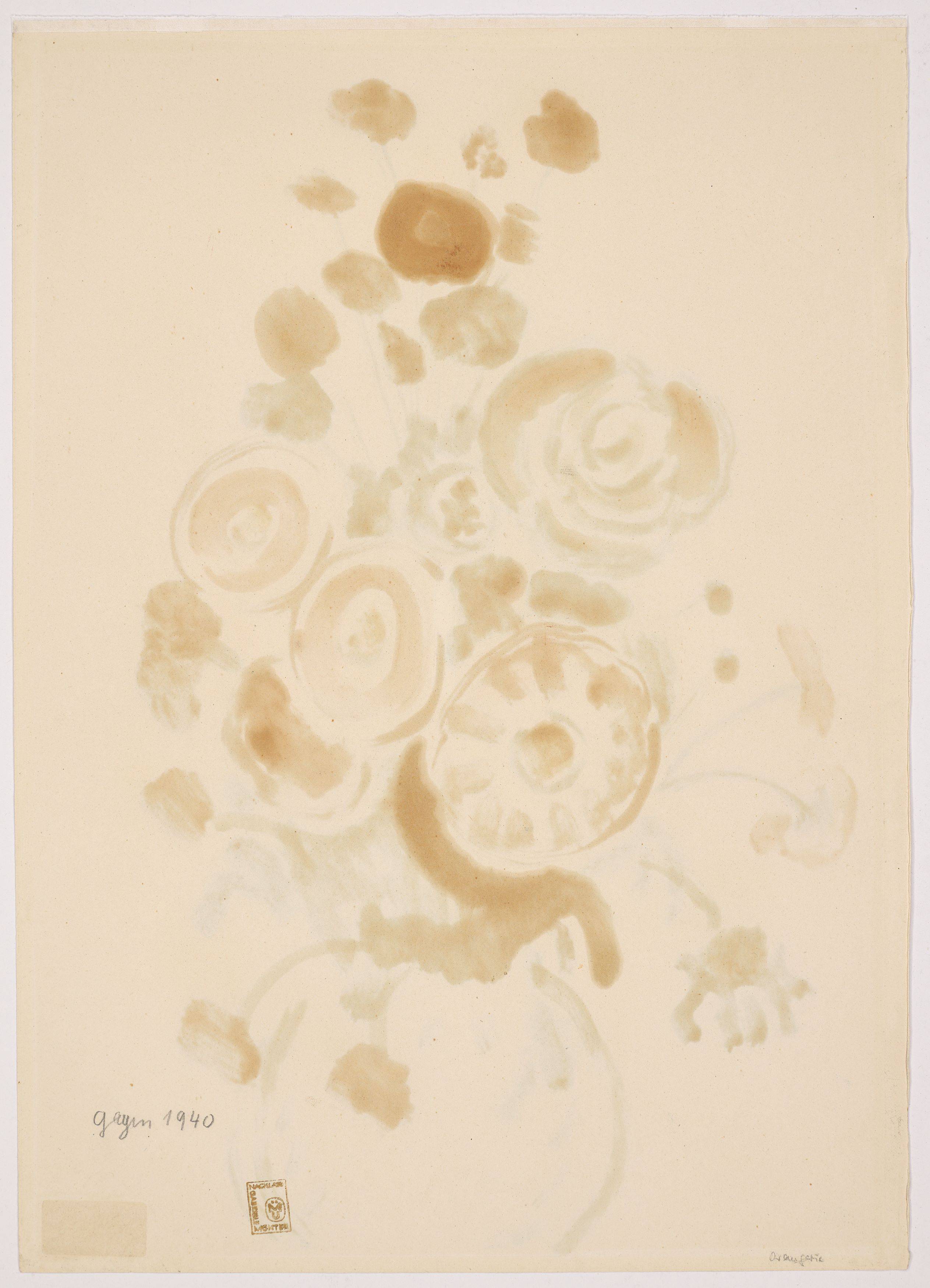 This picture shows the following artwork: Gabriele Münter. Flower still life. Circa 1946.