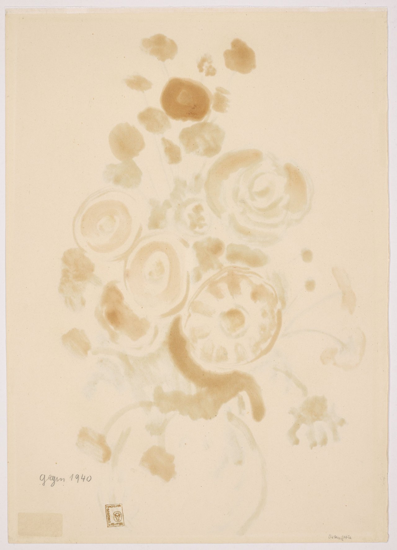 This picture shows the following artwork: Gabriele Münter. Flower still life. Circa 1946.