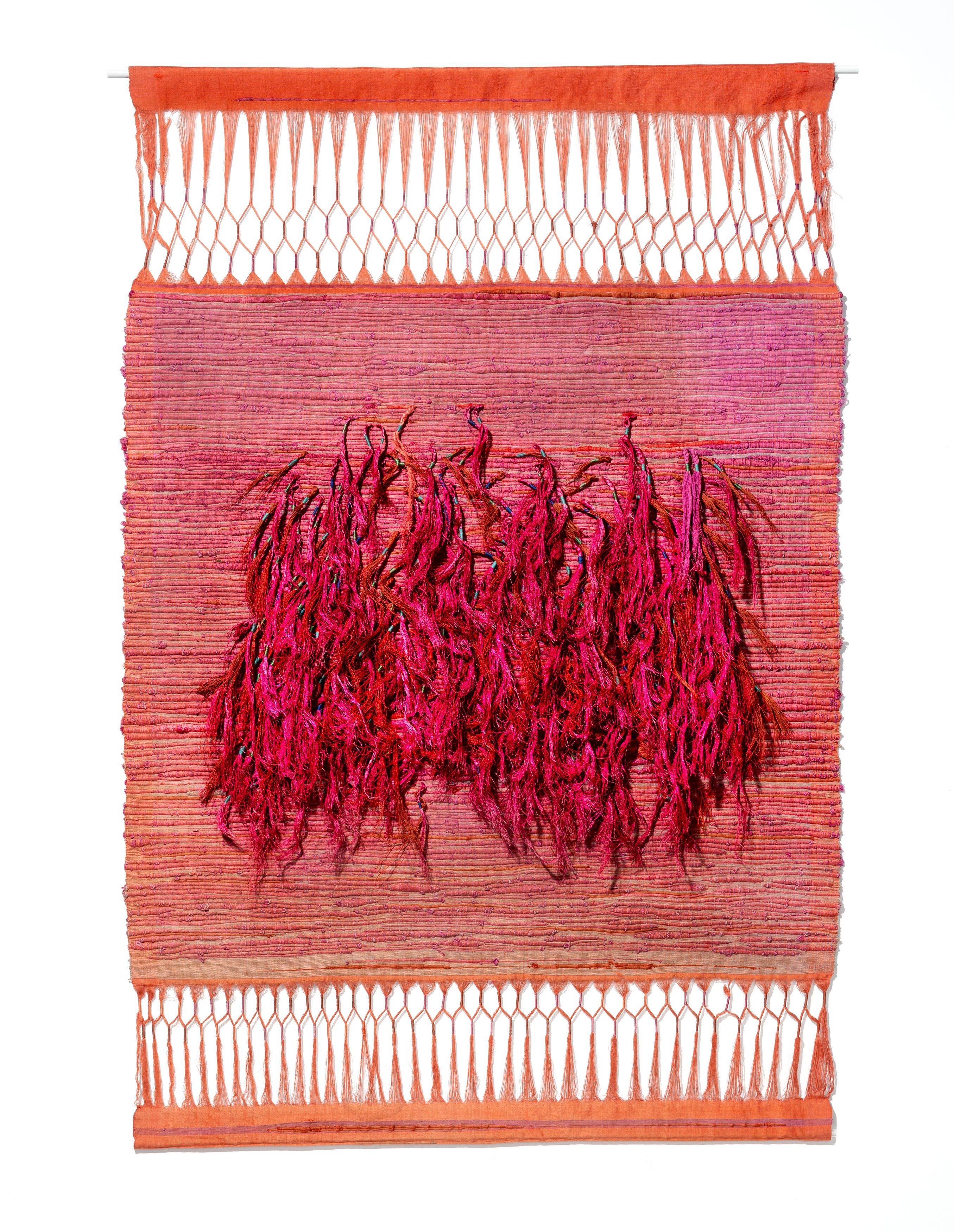 Auf diesem Bild ist das folgende Kunstwerk zu sehen: Sheila Hicks. Ohne Titel, aus der Serie „Palghat“. Um 1967/68.