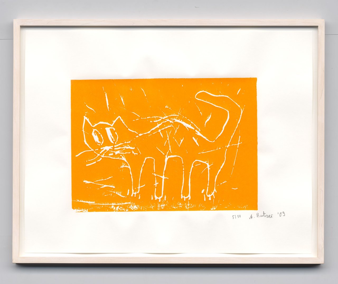 This picture shows the following artwork: André Butzer. Untitled (cats). 2009.