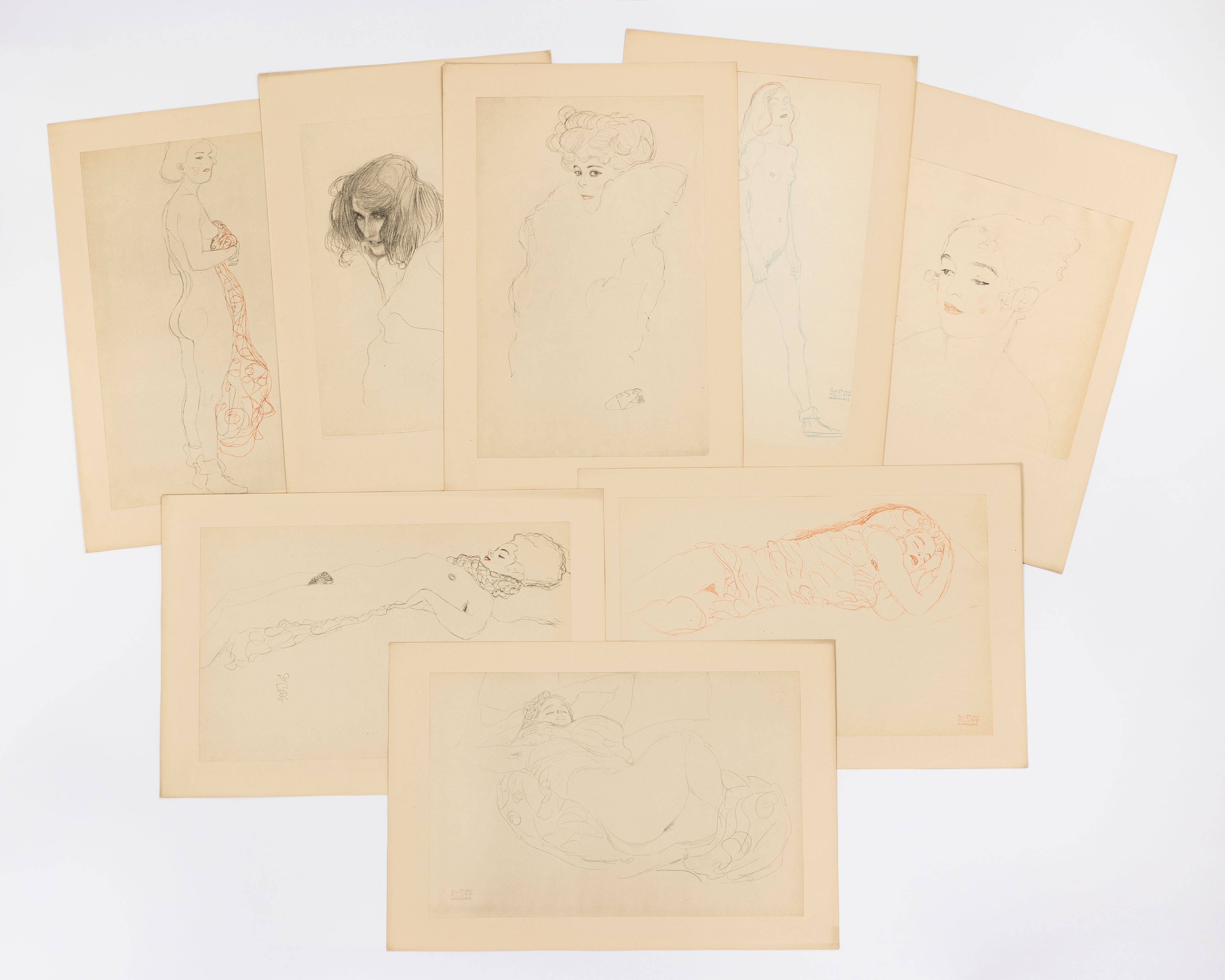 This picture shows the following artwork: Gustav Klimt. ”25 Handzeichnungen”. 1919.