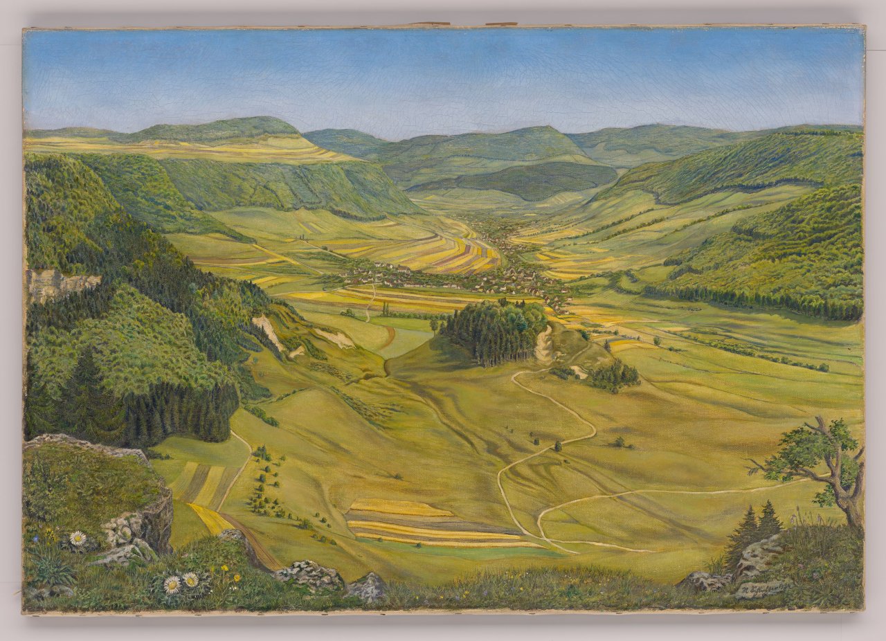 This picture shows the following artwork: Rudolf Schlichter. Killertal in Jungingen. 1934.