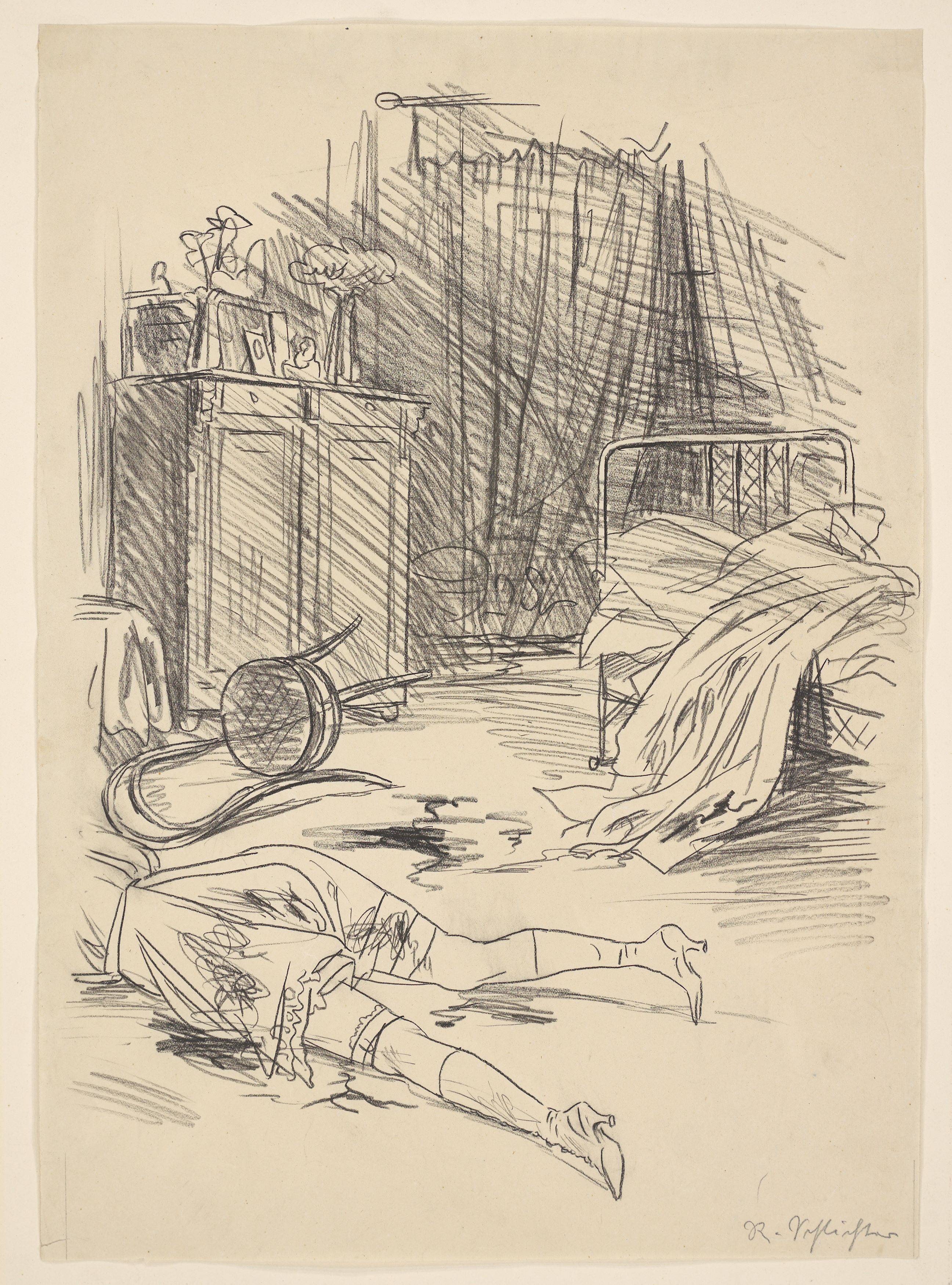 This picture shows the following artwork: Rudolf Schlichter. Sex murder. 1924.