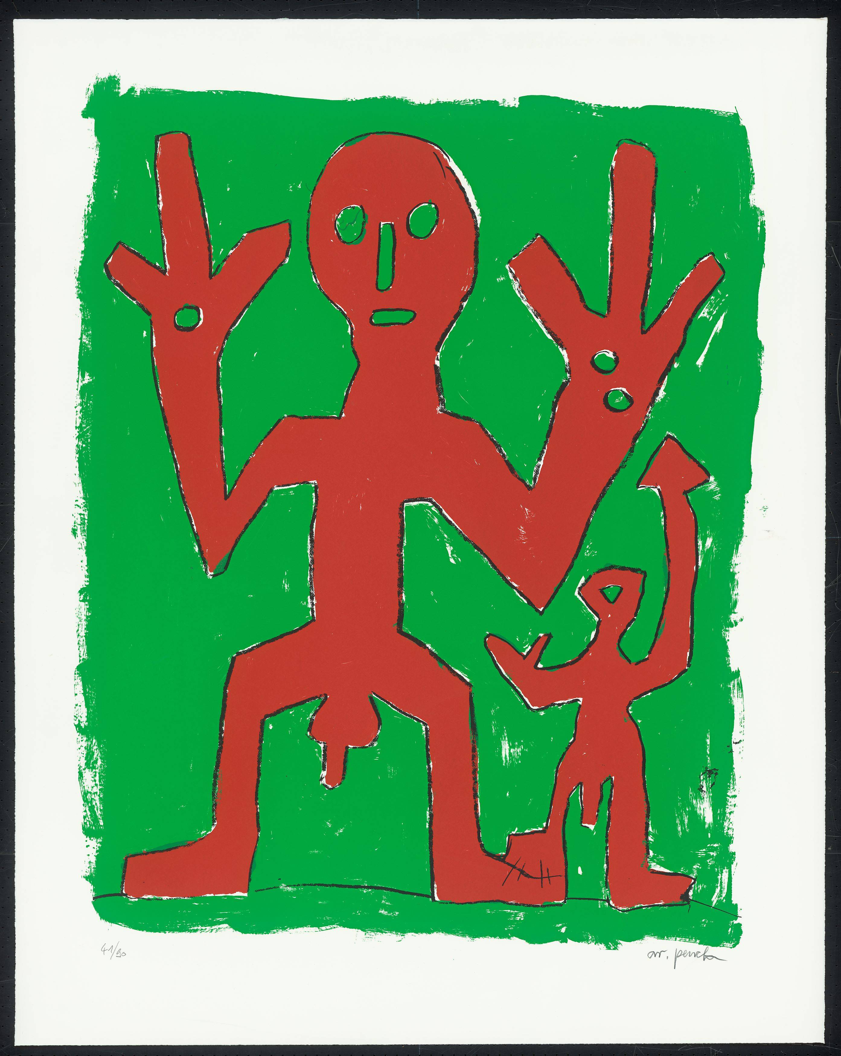 This picture shows the following artwork: A.R. Penck. Untitled (Peace). 1995.