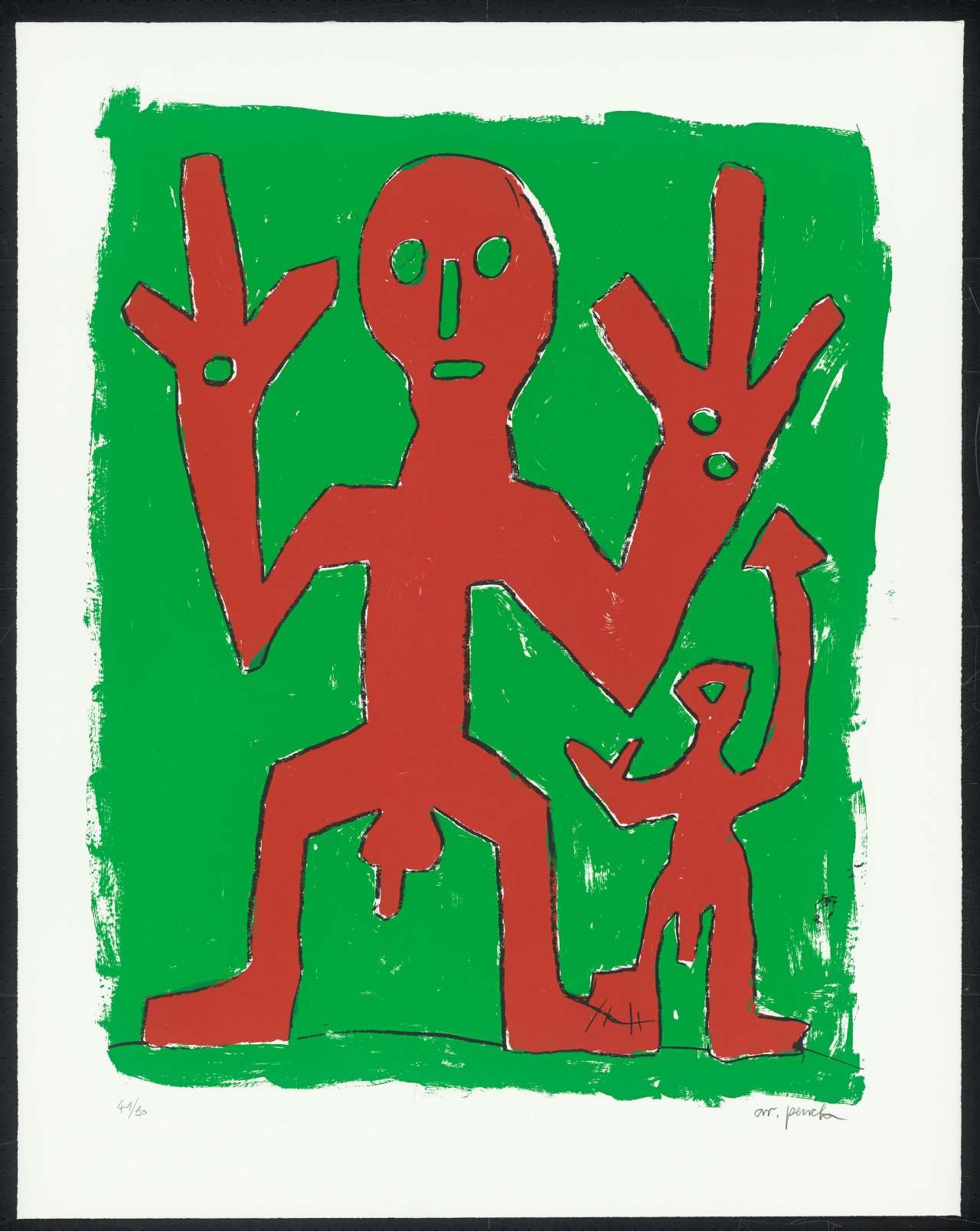 This picture shows the following artwork: A.R. Penck. Untitled (Peace). 1995.