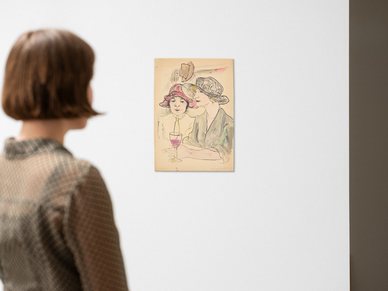 Auf diesem Bild ist das folgende Kunstwerk zu sehen: Rudolf Schlichter. „Im Café“ (Verona-Diele). 1922.