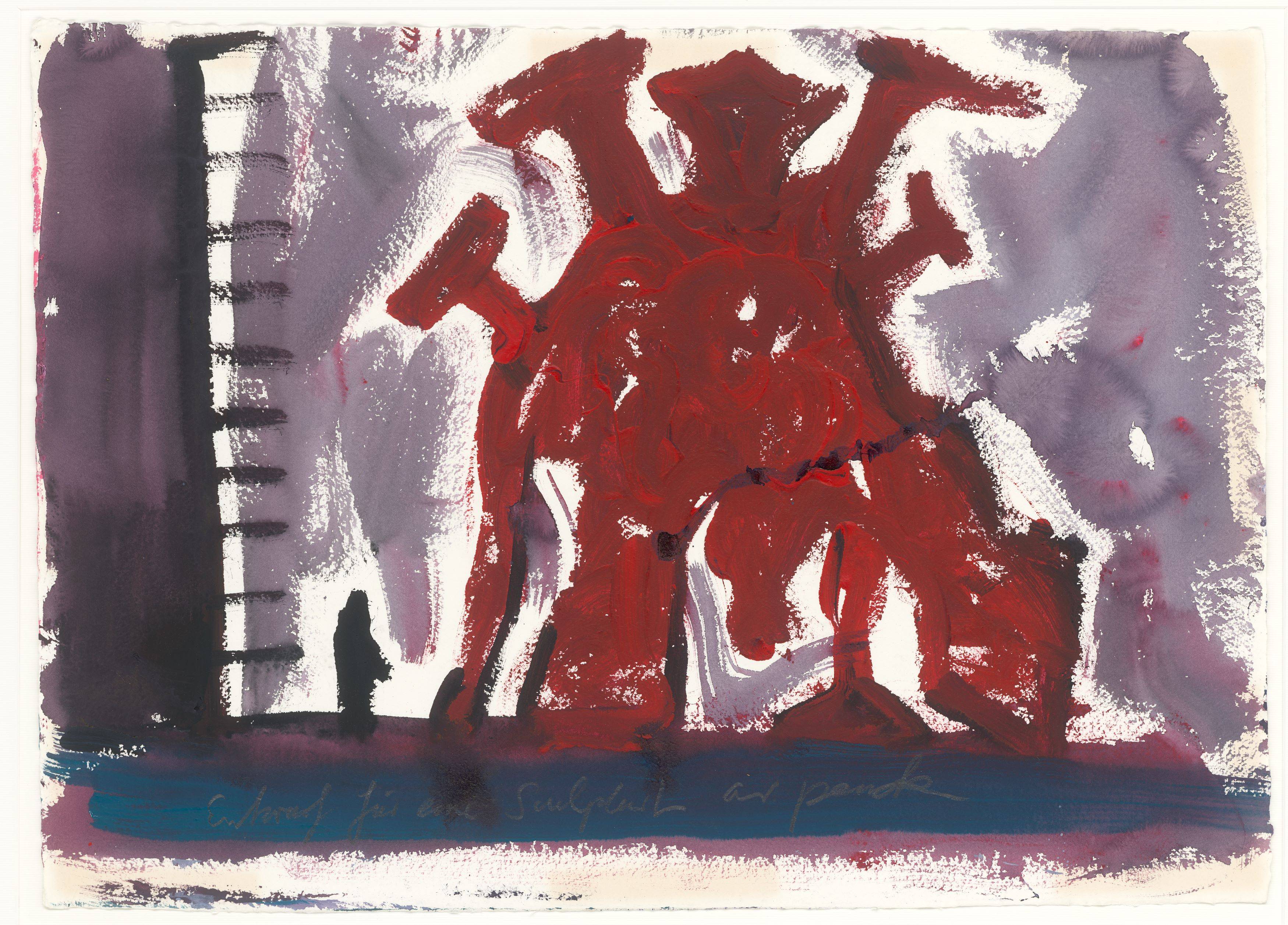 Auf diesem Bild ist das folgende Kunstwerk zu sehen: A.R. Penck. „Entwurf für eine Sculptur L“.