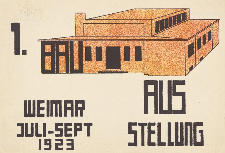 This picture shows the following artwork: Paul Häberer. Hausmodell (Karte zur Bauhaus Ausstellung Weimar 1923). 1923.