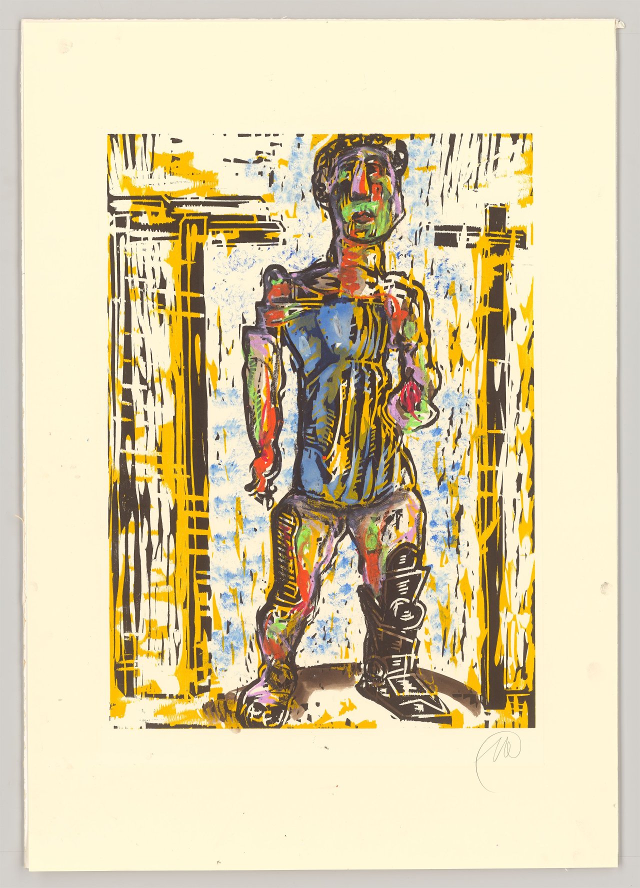 This picture shows the following artwork: Markus Lüpertz. Untitled.