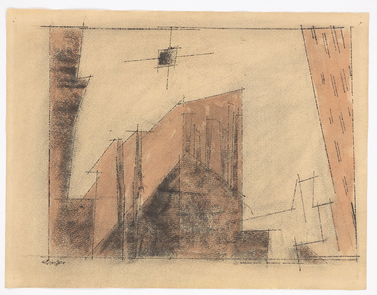 This picture shows the following artwork: Lyonel Feininger. City. 1931.