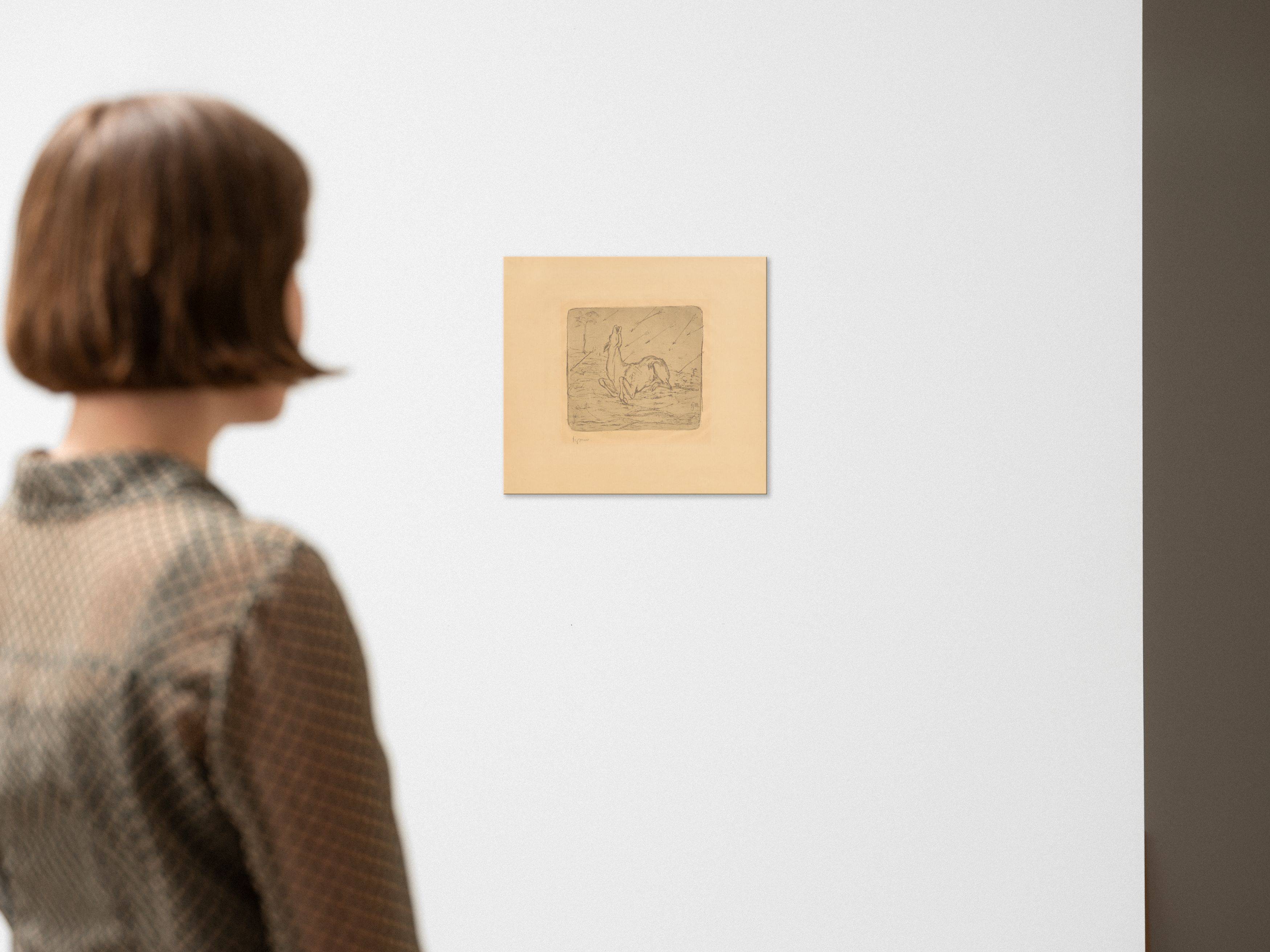 Auf diesem Bild ist das folgende Kunstwerk zu sehen: Franz Marc. „Sterbendes Reh“. 1908.