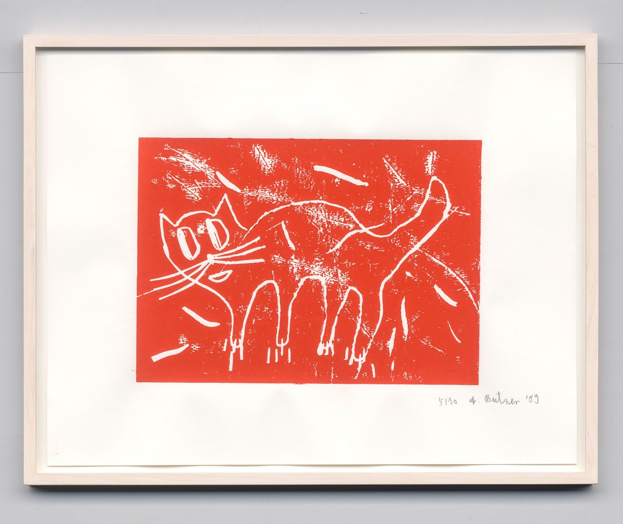 This picture shows the following artwork: André Butzer. Untitled (cats). 2009.