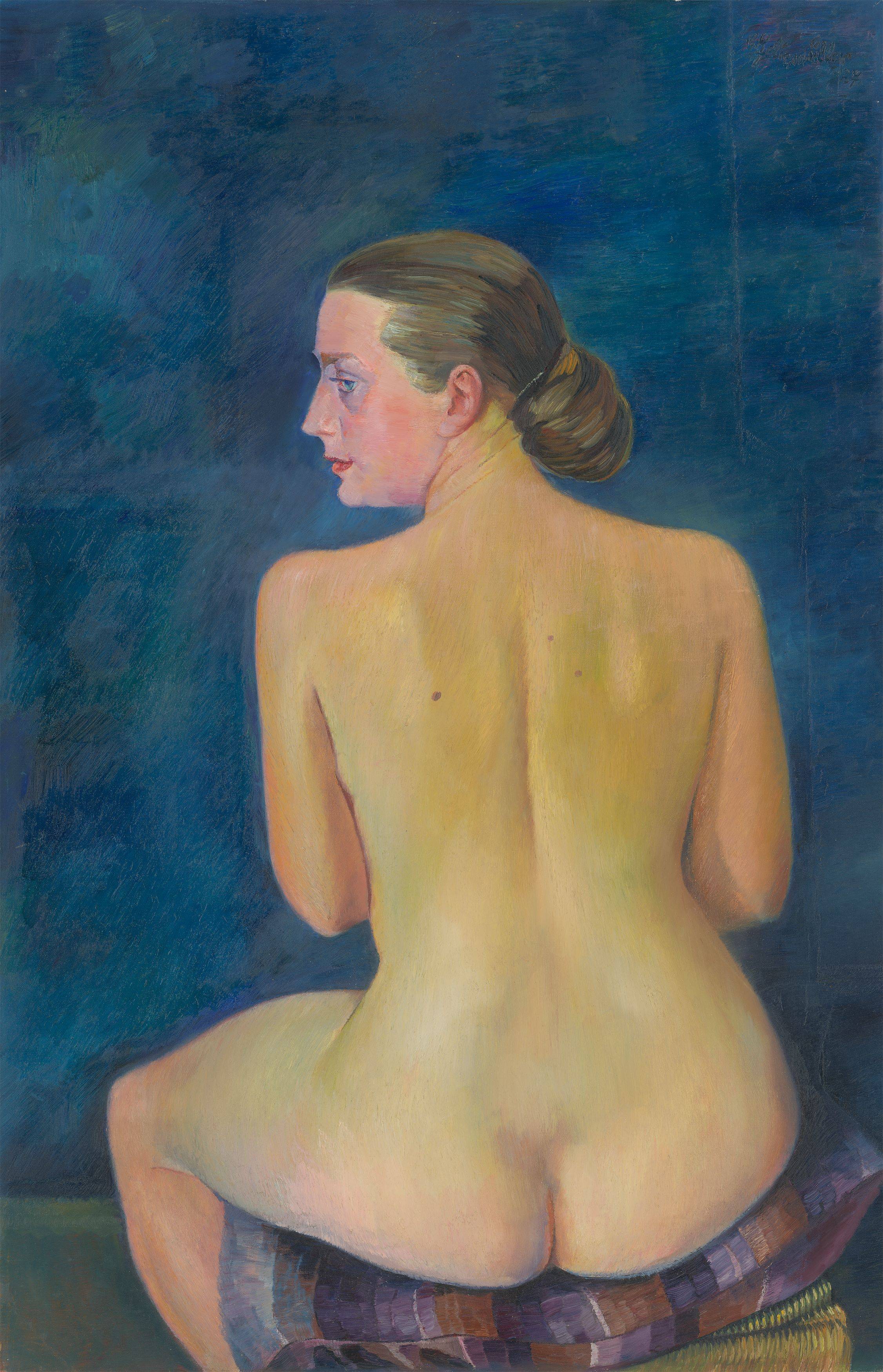 This picture shows the following artwork: Conrad Felixmüller. ”Nackter Rücken”. 1927.