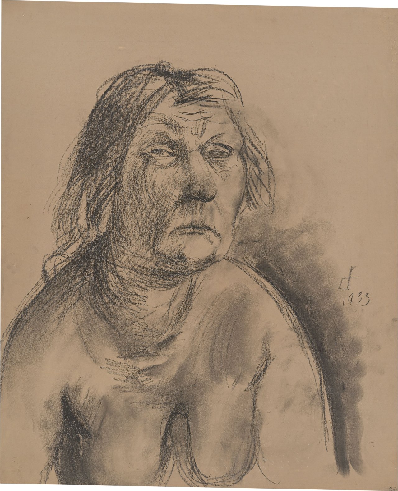 Auf diesem Bild ist das folgende Kunstwerk zu sehen: Otto Dix. „Altes Weib“. 1933.