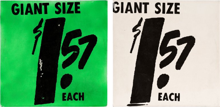 Auf diesem Bild ist das folgende Kunstwerk zu sehen: Andy Warhol. „$1.57 Giant Size“. 1963.