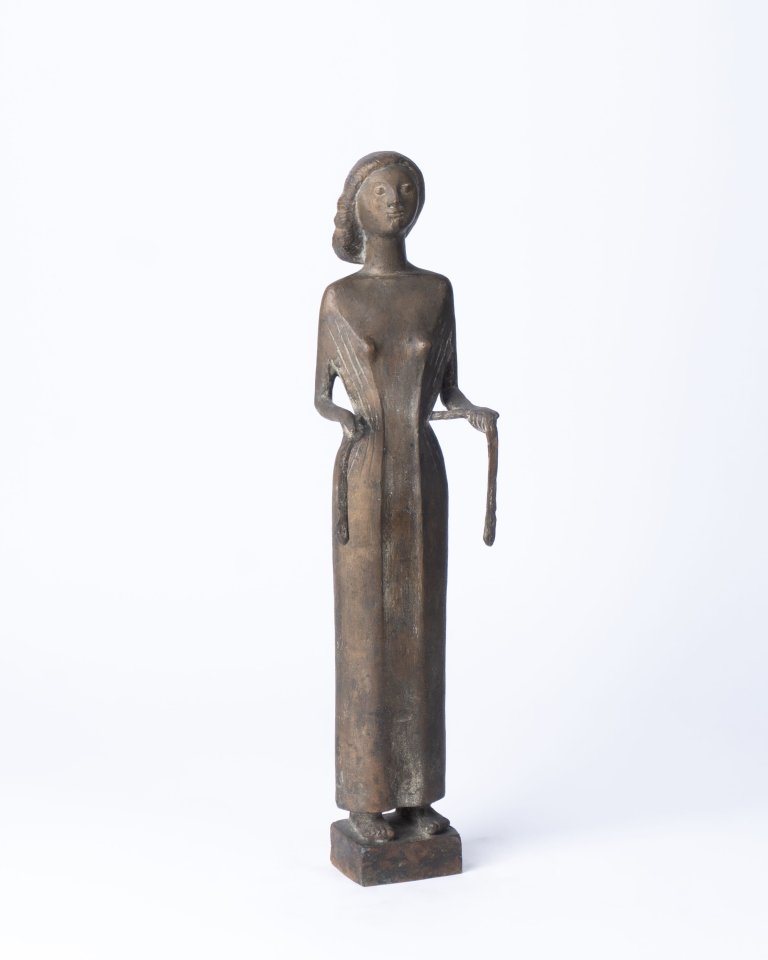 Auf diesem Bild ist das folgende Kunstwerk zu sehen: Gerhard Marcks. „Gürtelbinderin“. 1958.