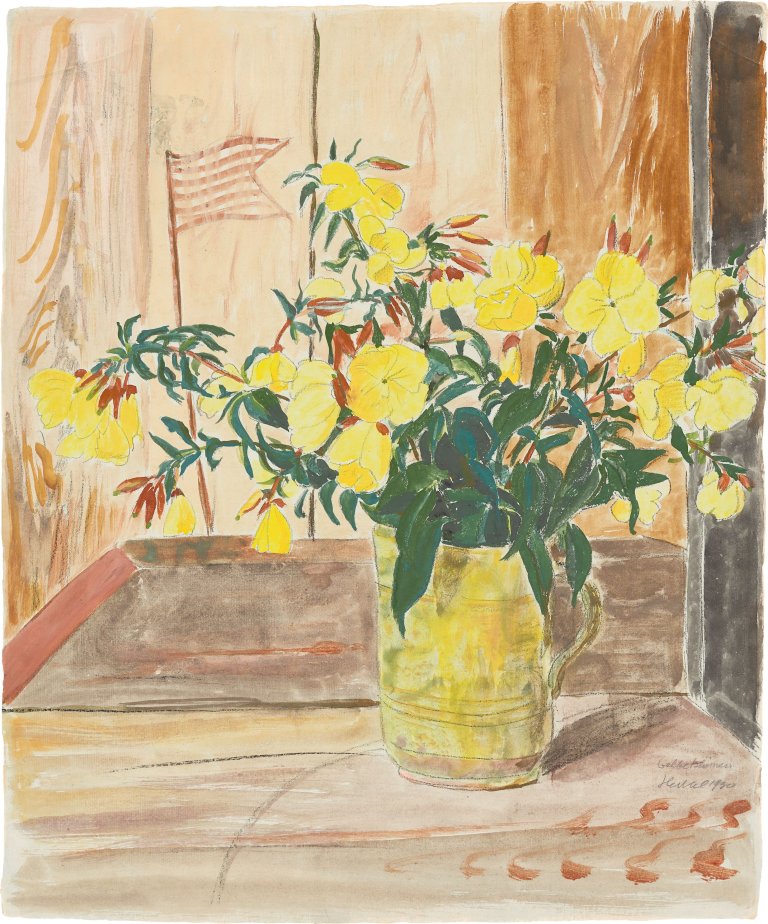 Auf diesem Bild ist das folgende Kunstwerk zu sehen: Erich Heckel. „Gelbe Blumen“. 1930.