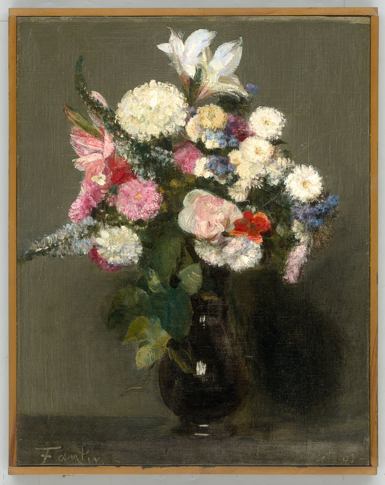 This picture shows the following artwork: Henri Fantin-Latour. ”Fleurs”. 1861.