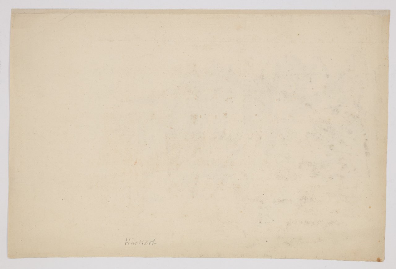 This picture shows the following artwork: Jakob Philipp Hackert. Houses on a steep bank. Presumably circa 1766/67.