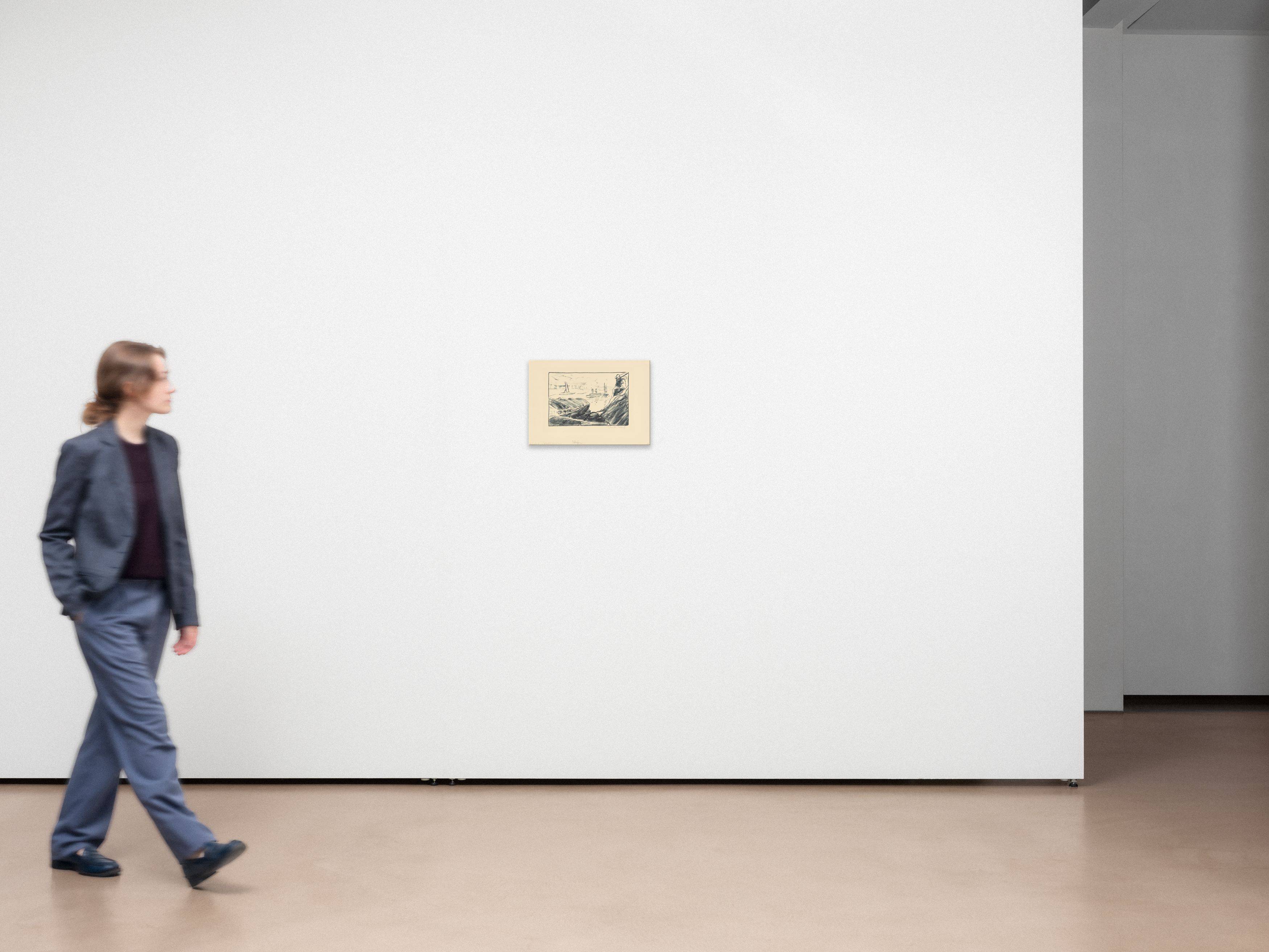 Auf diesem Bild ist das folgende Kunstwerk zu sehen: Karl Schmidt-Rottluff. „Elbhafen“. 1907.