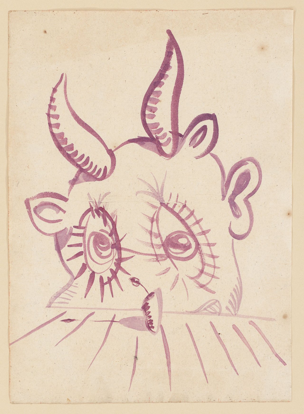 This picture shows the following artwork: George Condo. Untitled. 1986.